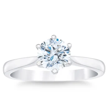 1.01CT ROUND BRILLIANT PLATINUM SOLITAIRE RING VVS2 ¨F¨ COLOR