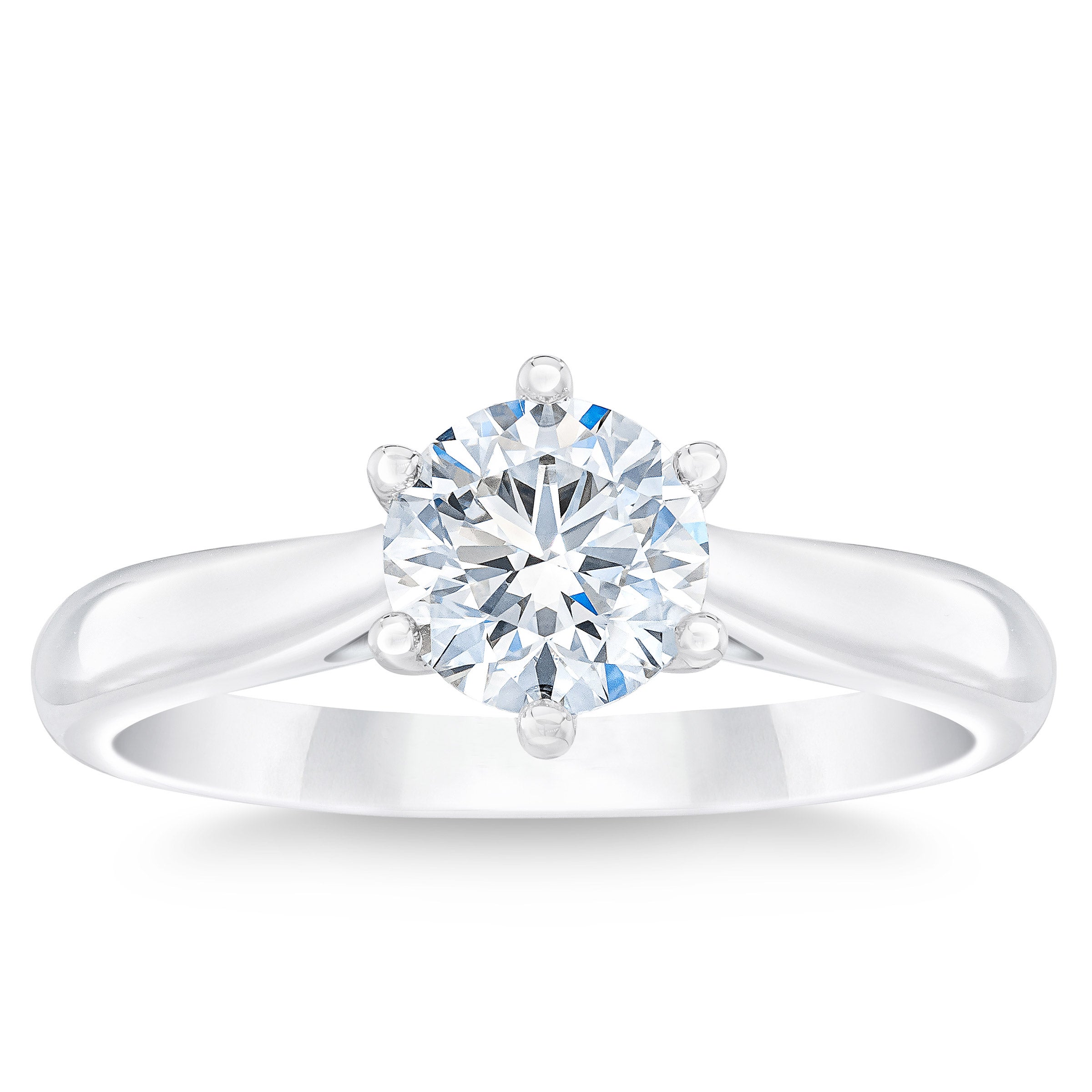 1.25CT ROUND BRILLIANT PLATINUM SOLITAIRE RING VS2 ¨G¨ COLOR - Image 1