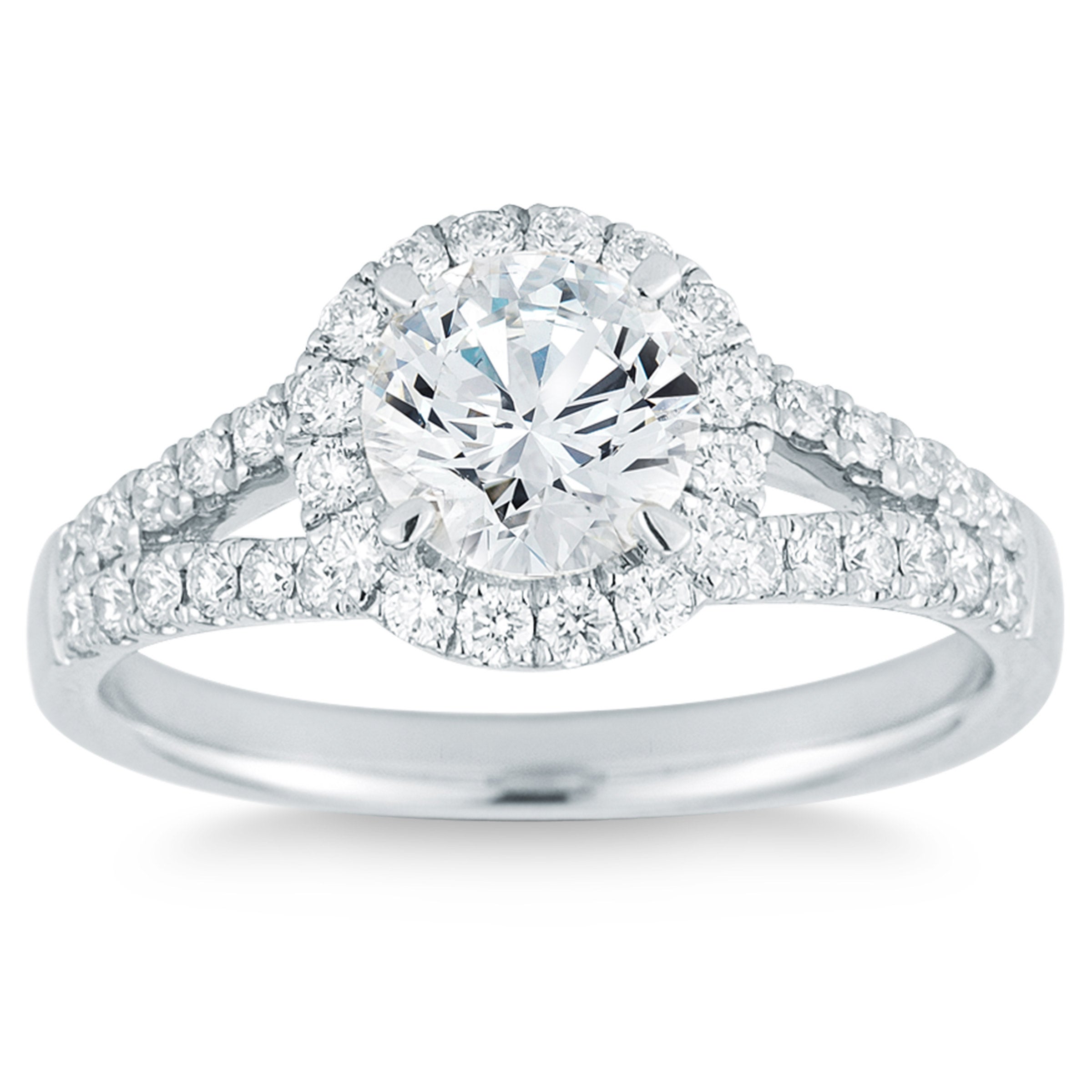 PLATINUM 1.35CTW ROUND DIAMOND VS2 I (0.90CTR) CENTER
