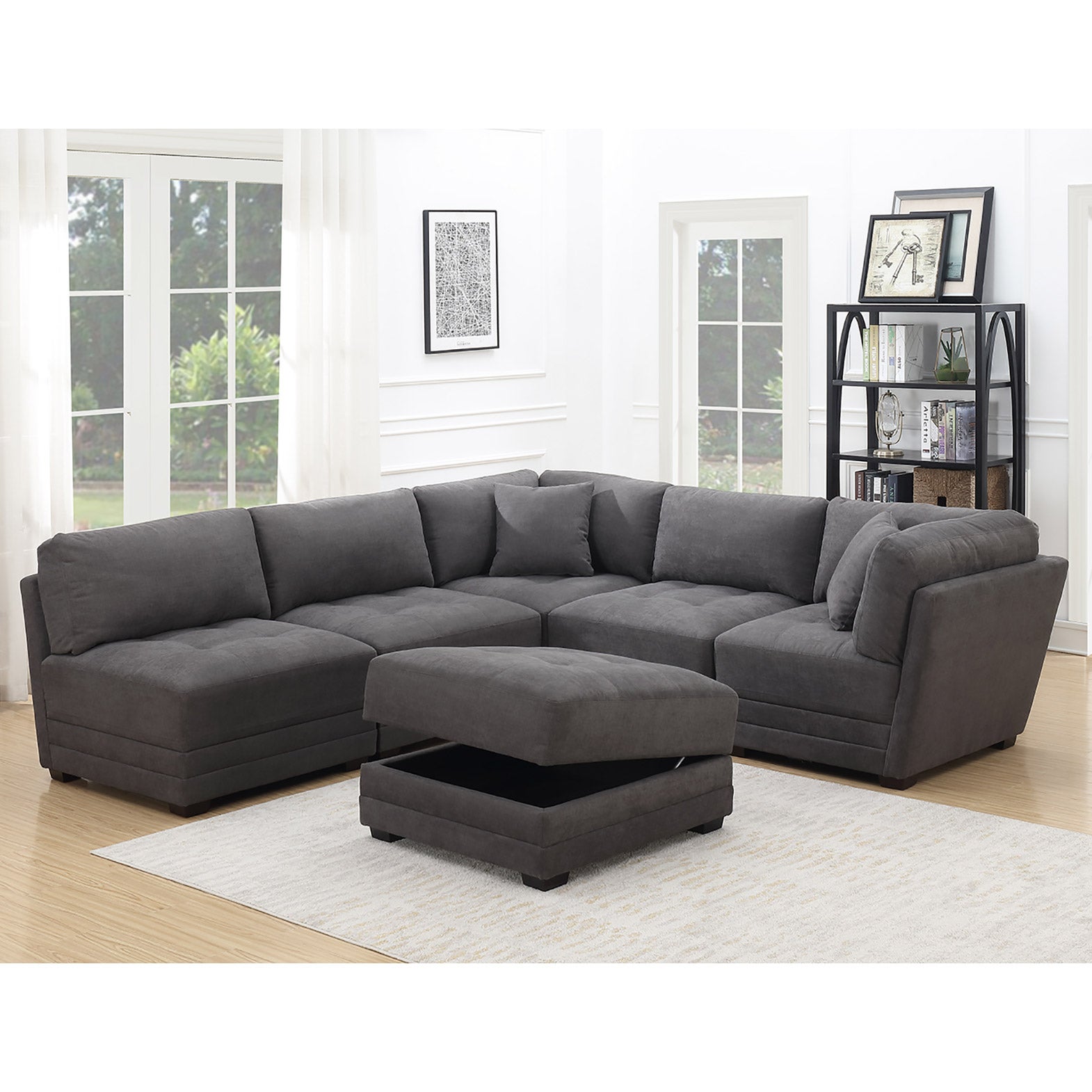 6PC FABRIC MODULAR SECTIONAL - Image 1