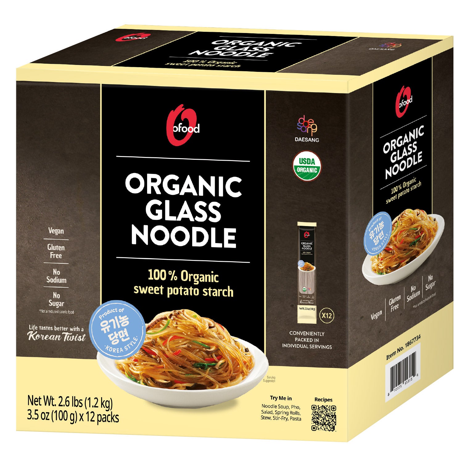 O'FOOD ORGANIC GLASS NOODLE 2.65 LBS - Image 1