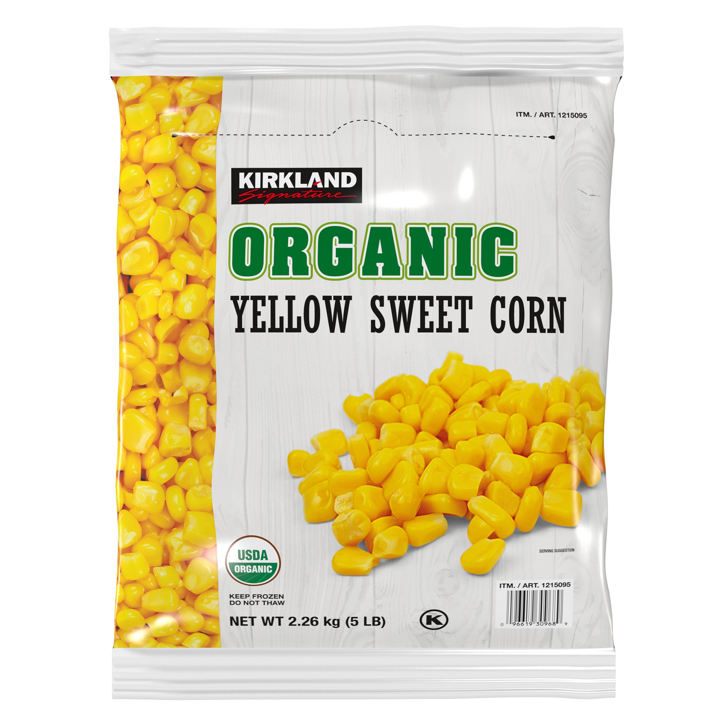 KIRKLAND SIGNATURE ORGANIC SWEET CORN 5 LBS