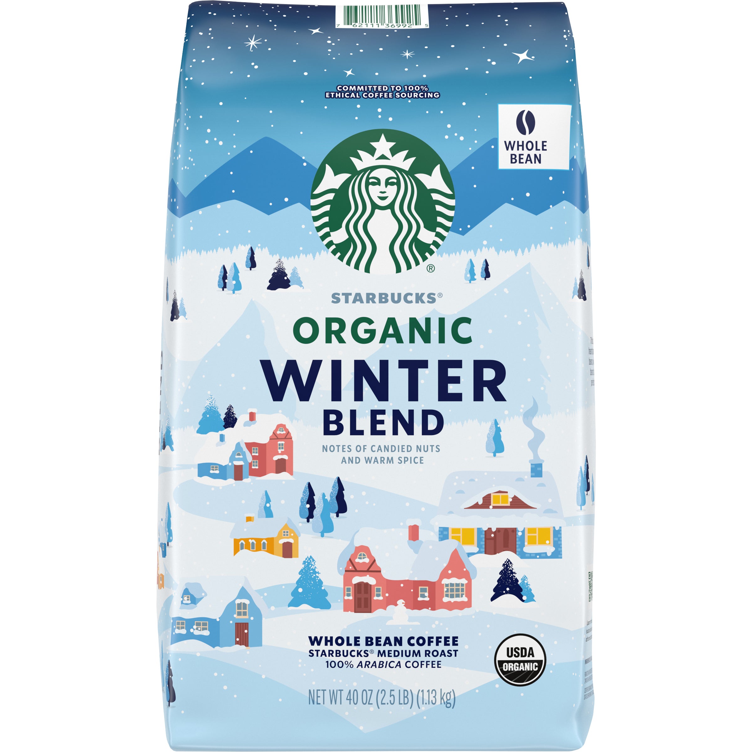 ORGANIC STARBUCKS WINTER BLEND COFFEE 2.5 POUNDS