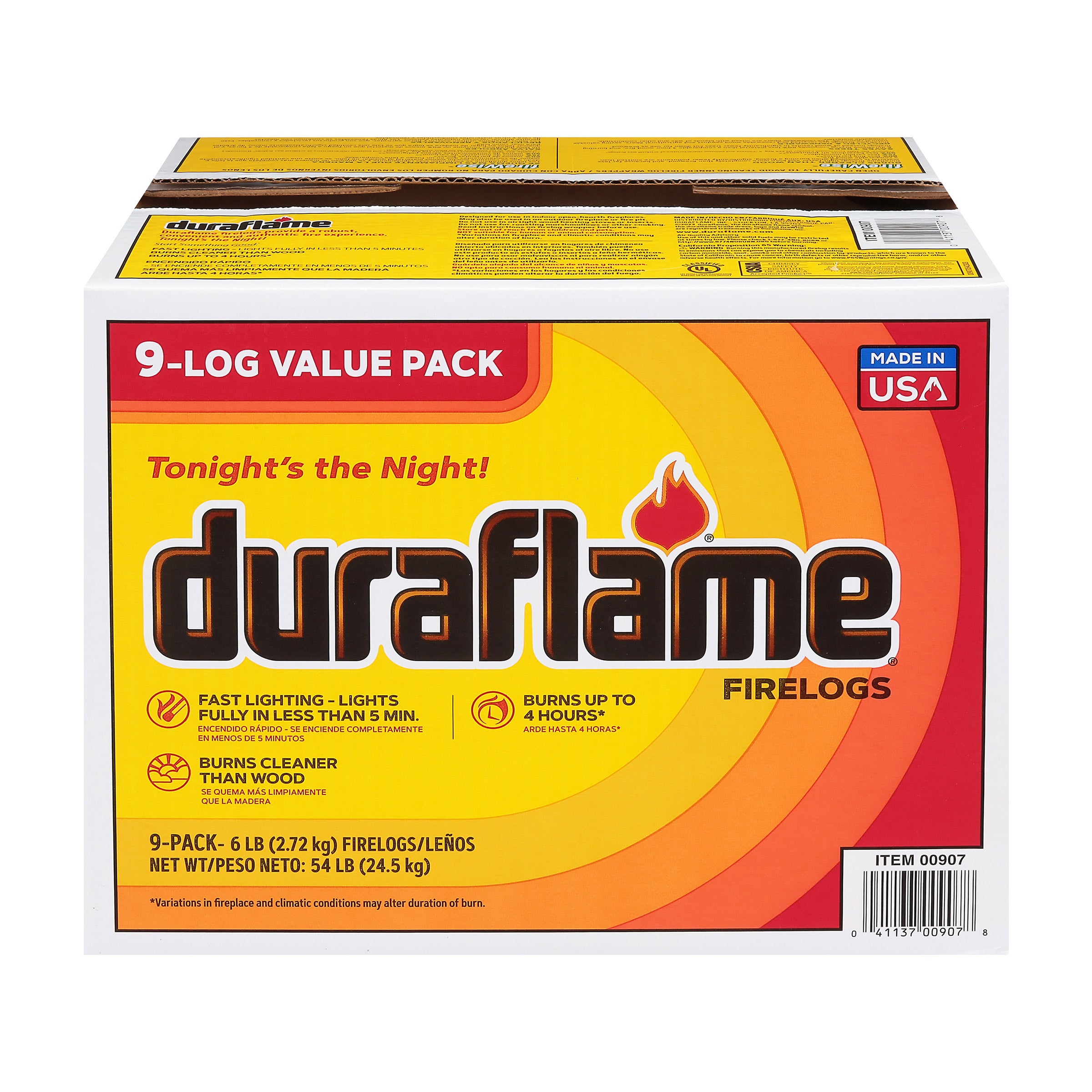 DURAFLAME FIRELOGS 9/6 LB LOGS - Image 1