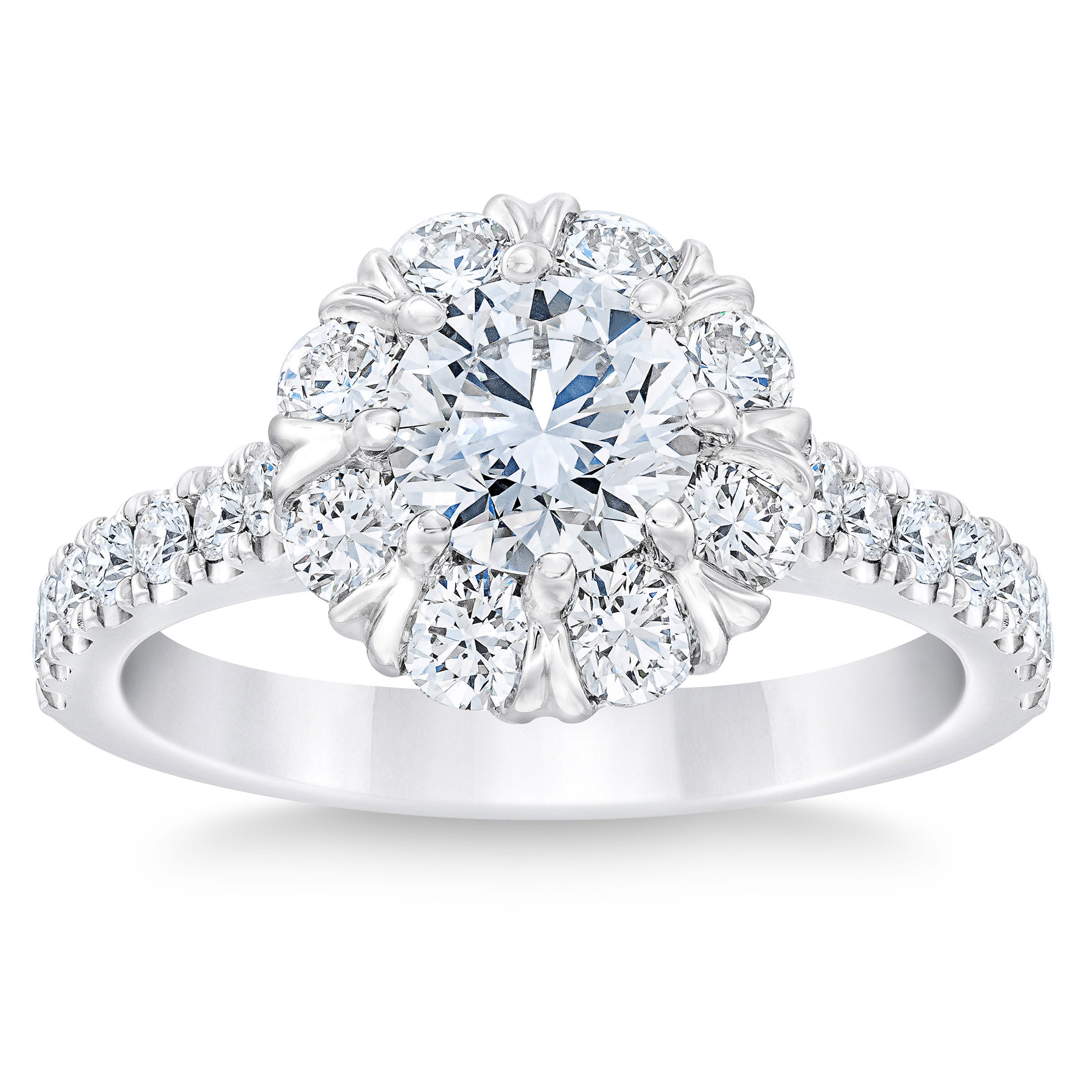 14KT WHITE GOLD VS2 I 2.00CTW ROUND DIAMOND RING (1.0CTR) - Image 1