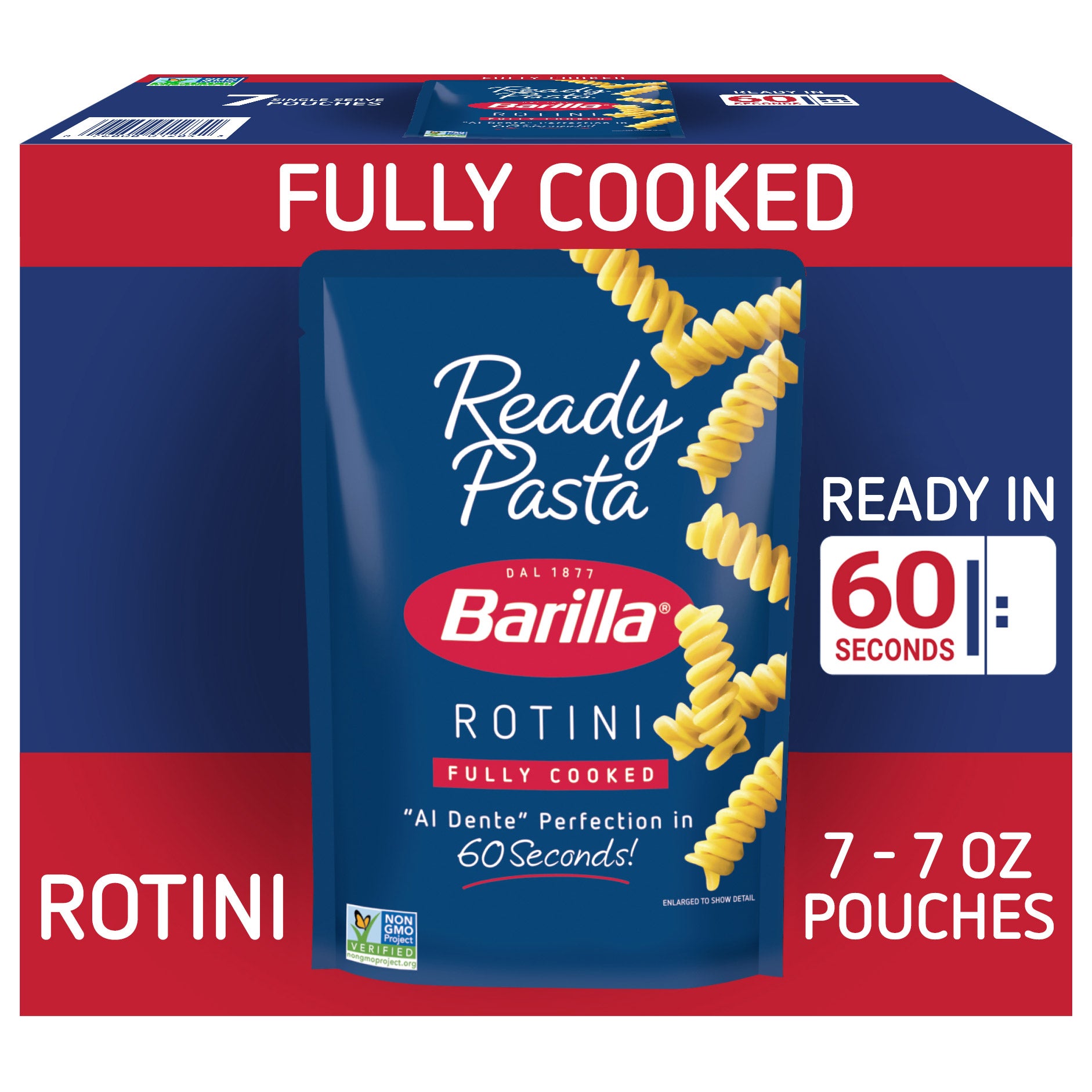 BARILLA READY PASTA ROTINI 7/7 OUNCE POUCHES - Image 1