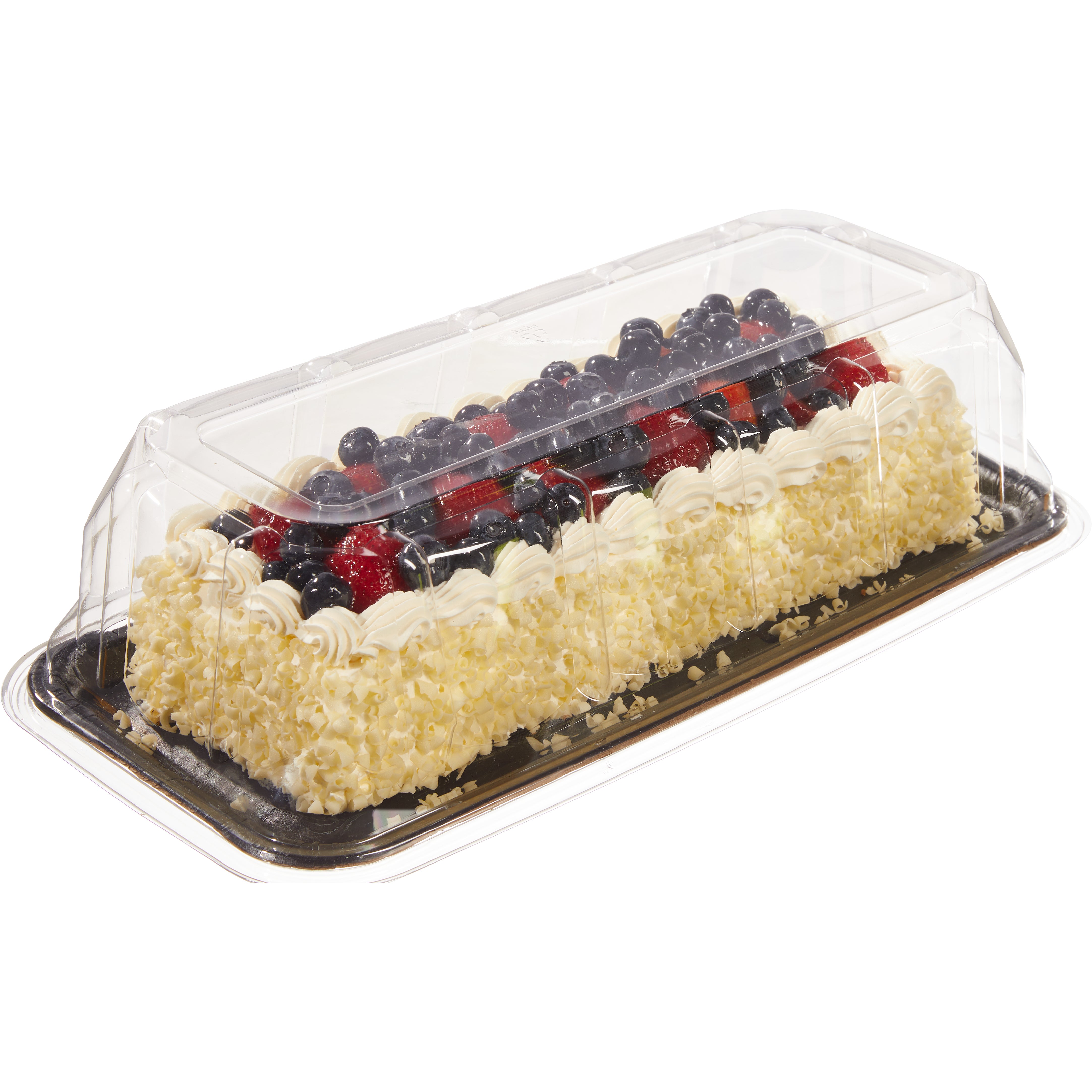 FRESH FRUIT TOPPED BAR CAKE VANILLA WHIPPED MOUSSE