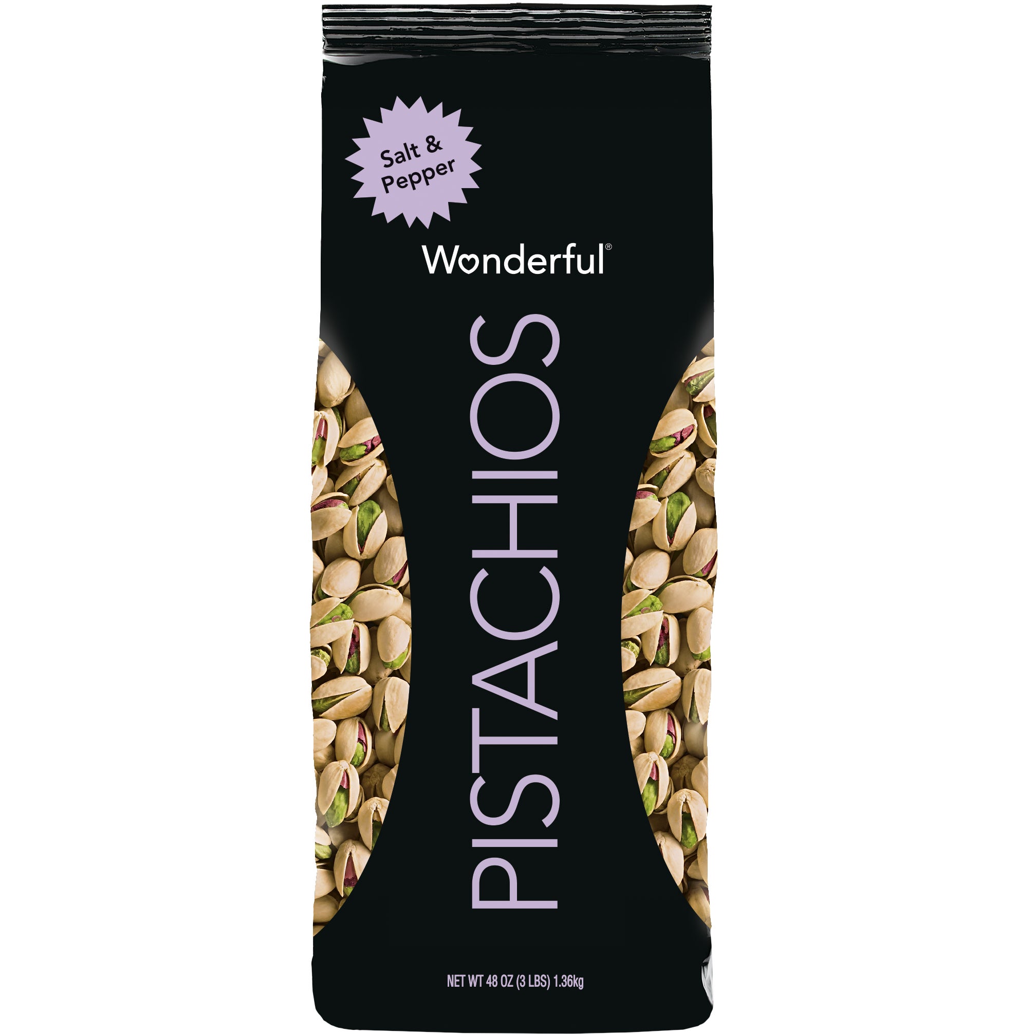 WONDERFUL PISTACHIOS SALT & PEPPER 3 LBS - Image 1