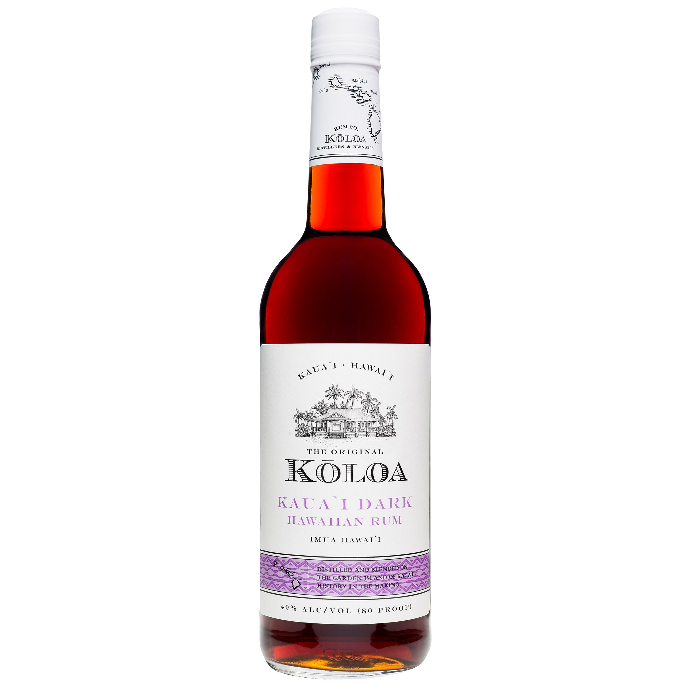 KOLOA RUM KAUAI DARK RUM KAUAI, HAWAII 750ML