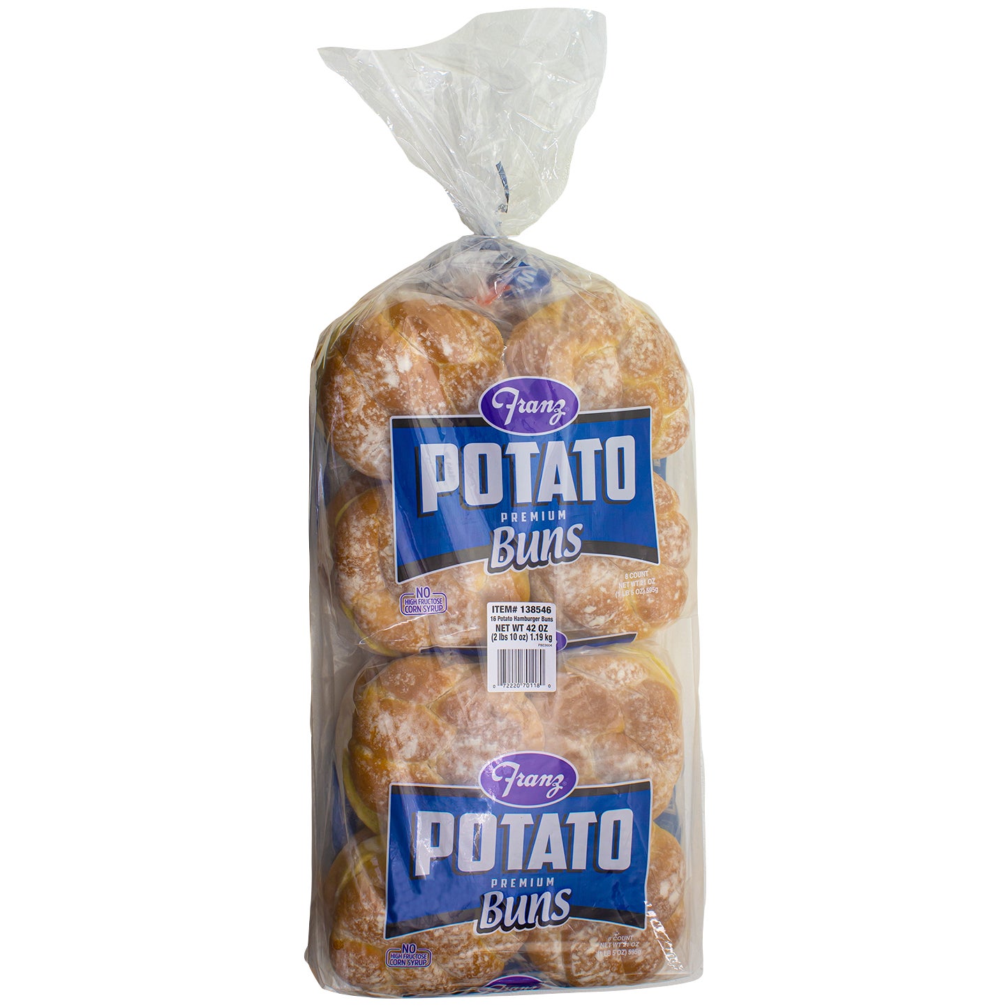 FRANZ POTATO HAMBURGER BUNS 16/42OZ - Image 1