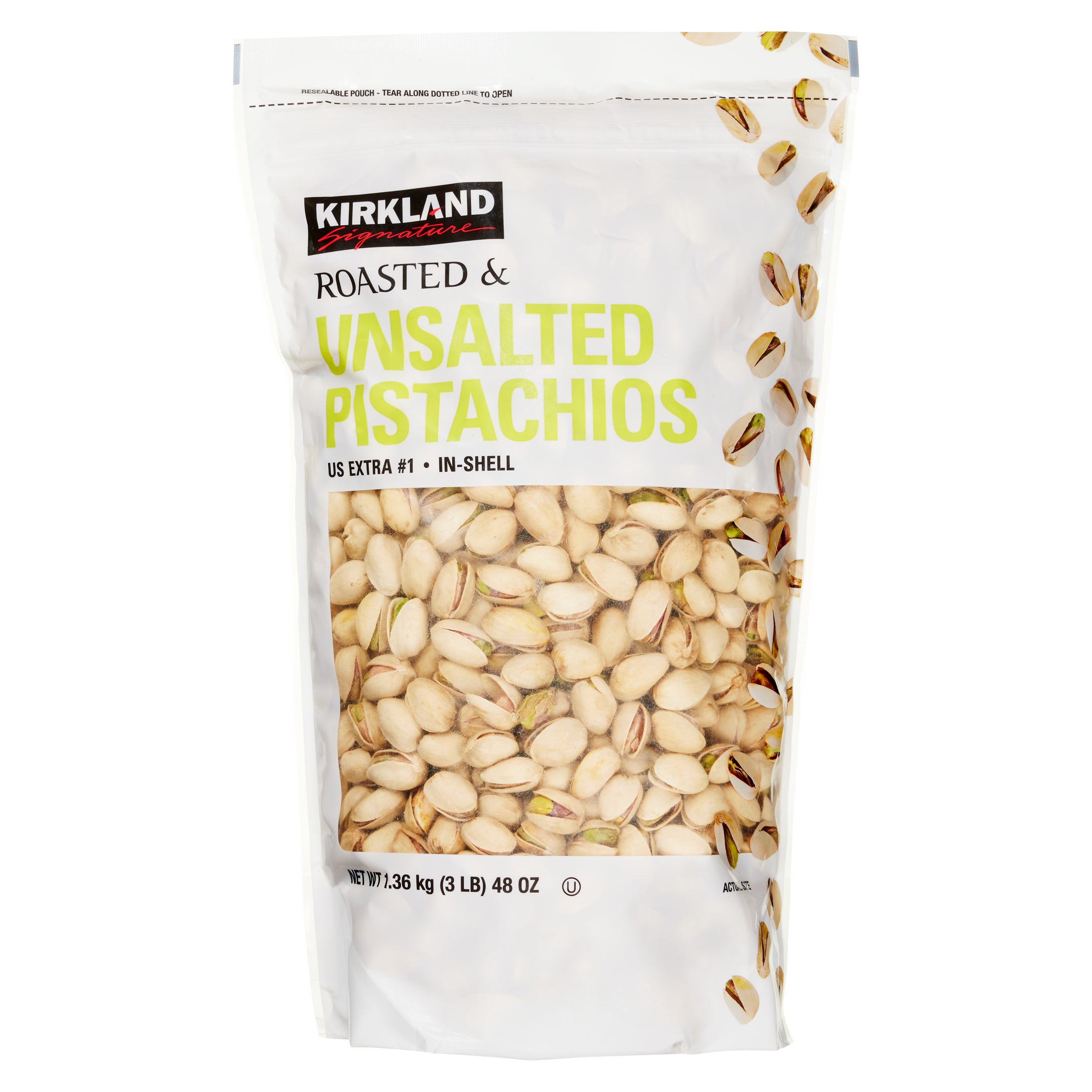 KIRKLAND SIGNATURE UNSALTED IN-SHELL PISTACHIOS 3LBS - Image 1