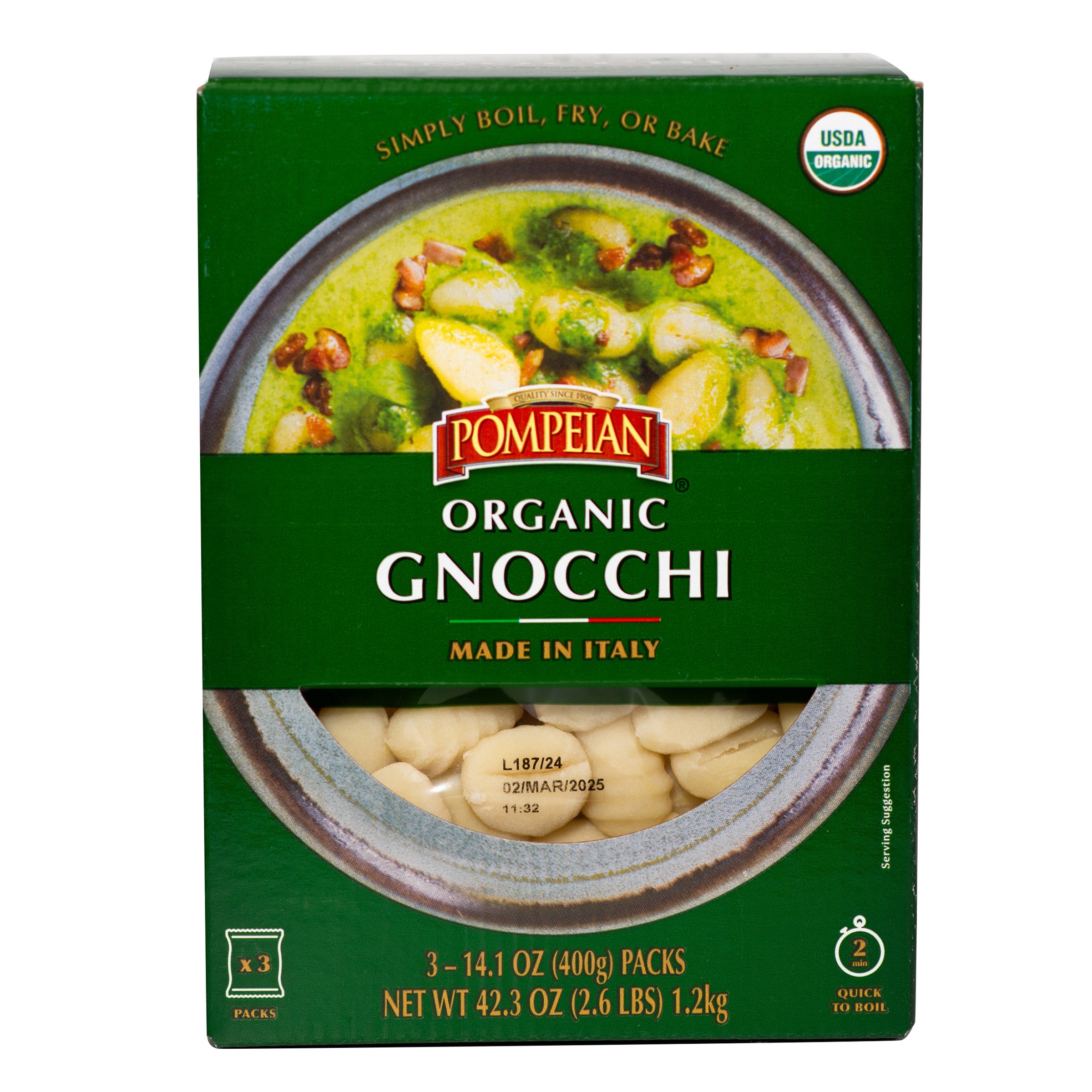 ORGANIC POMPEIAN GNOCCHI 42.3 OUNCES - Image 1