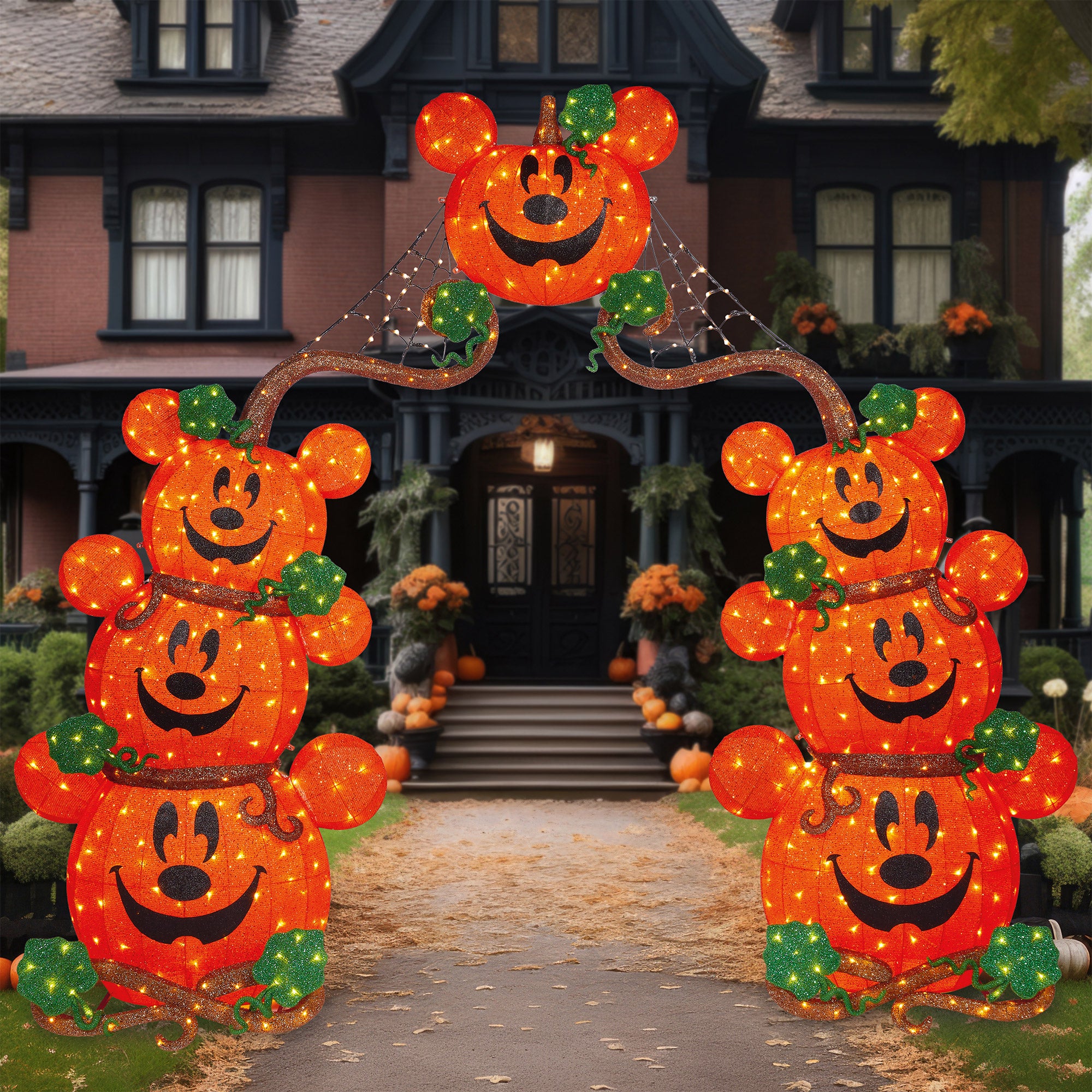 DISNEY 9' HALLOWEEN ARCH WITH LED LIGHTS