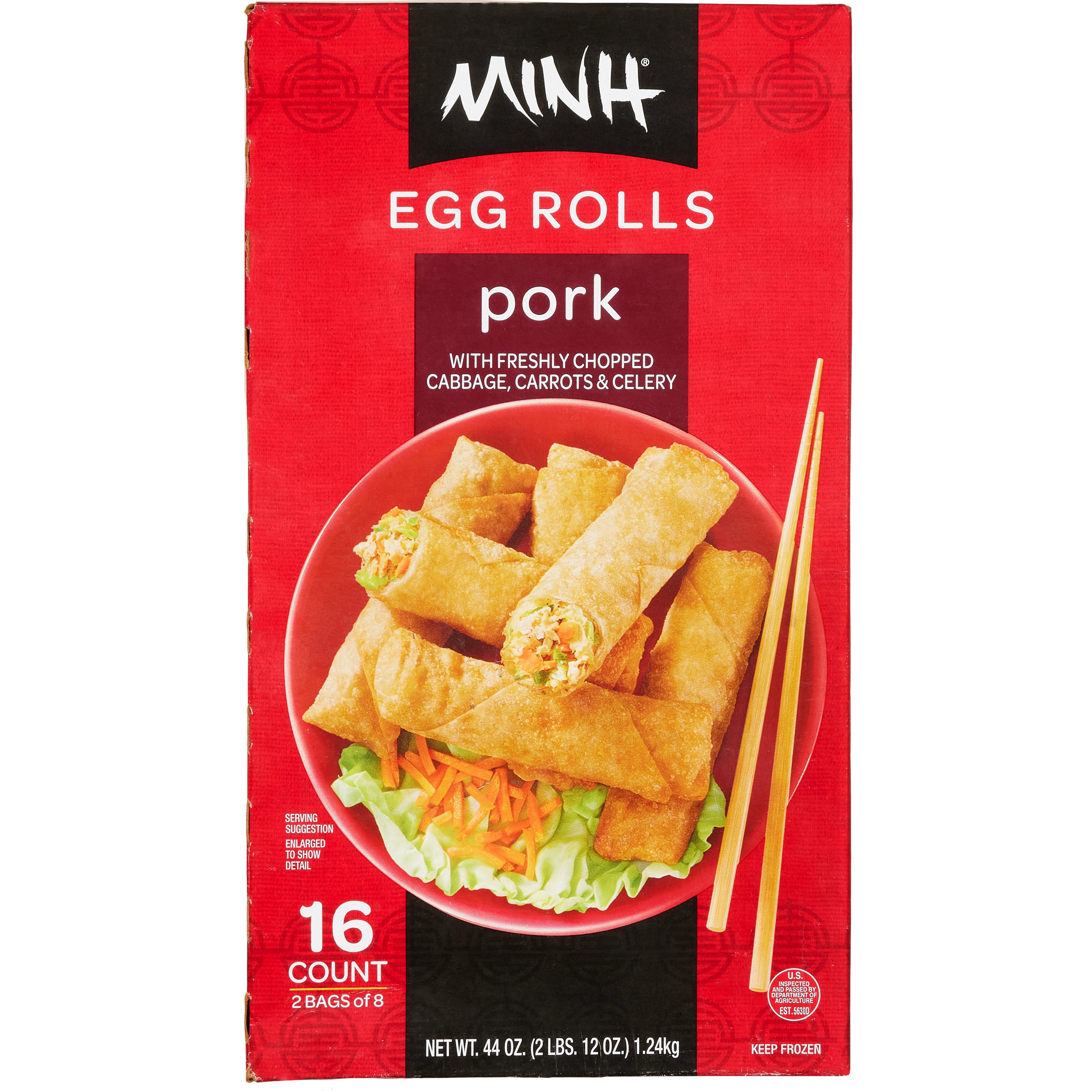 MINH PORK EGG ROLLS 16 CT 44OZ - Image 1