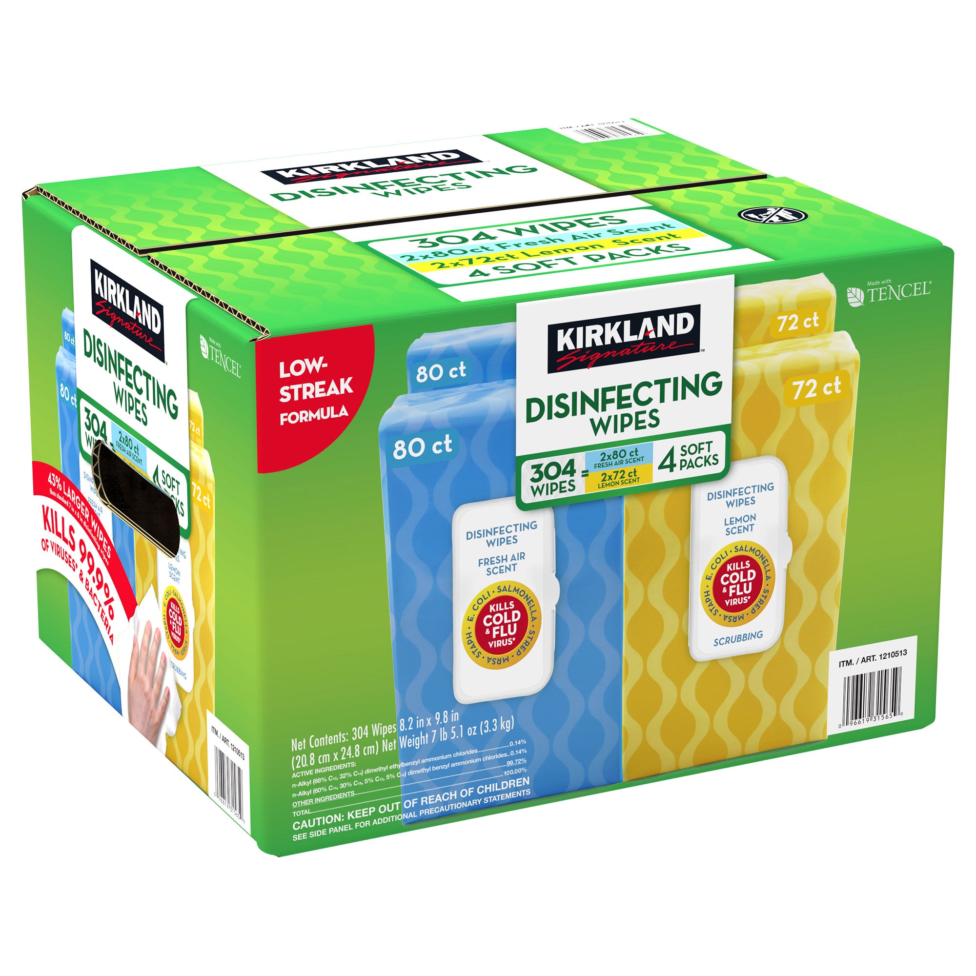 KIRKLAND SIGNATURE DISINFECTING WIPES 304 COUNT - Image 1