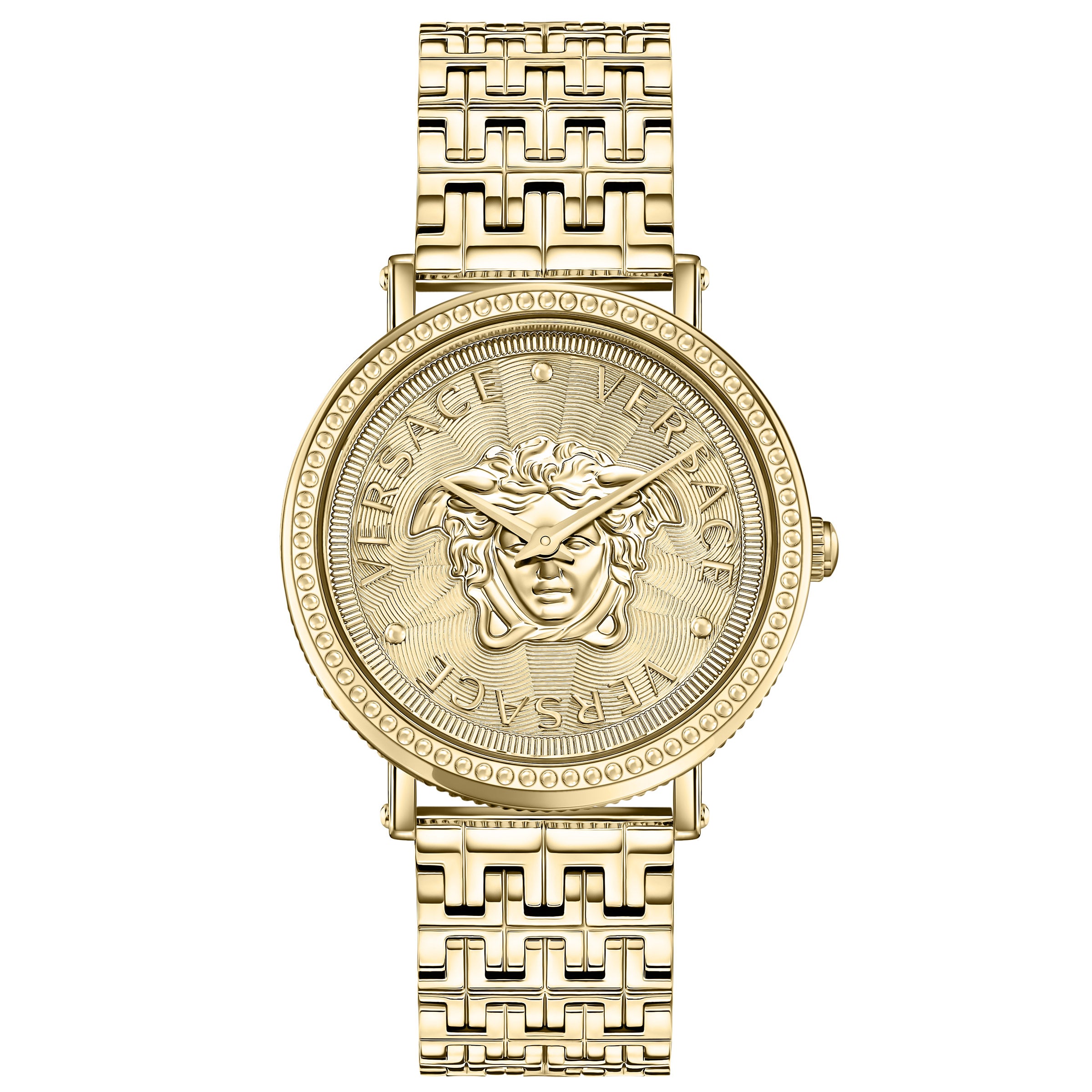 VERSACE V-DOLLAR GOLD TONE STAINLESS STEEL LADIES QUARTZ WATCH - Image 1