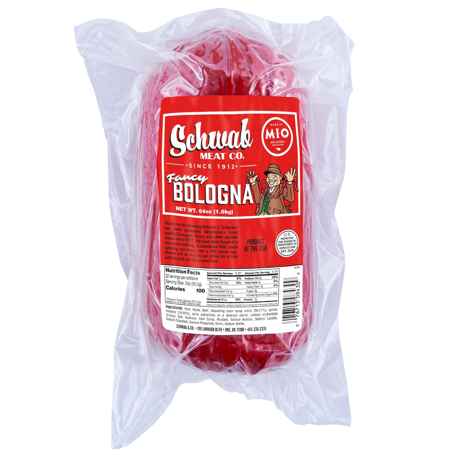 SCHWAB'S JUMBO BOLOGNA 4 LB