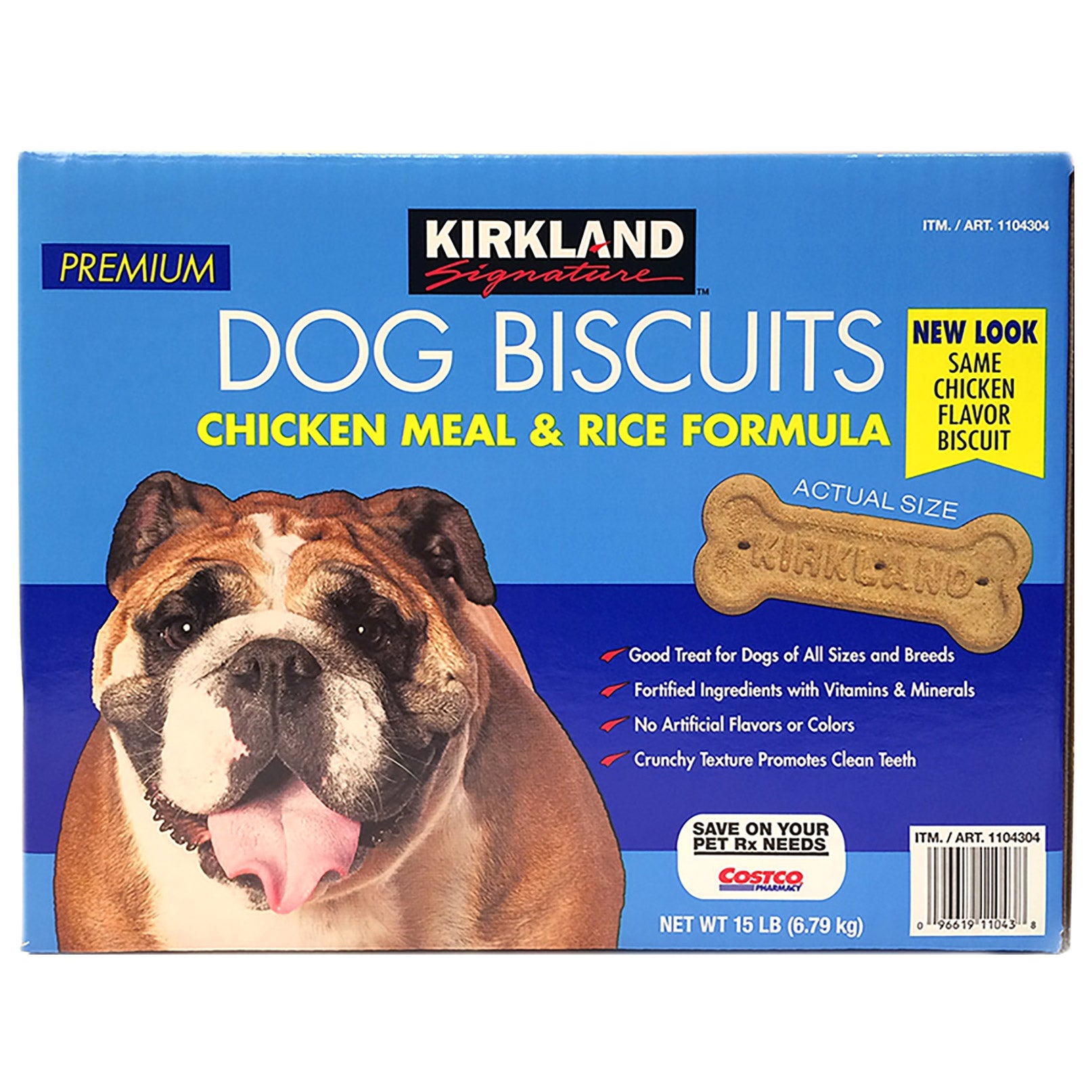 KIRKLAND SIGNATURE CHICKEN MEAL & RICE DOG BISCUITS 15 LB