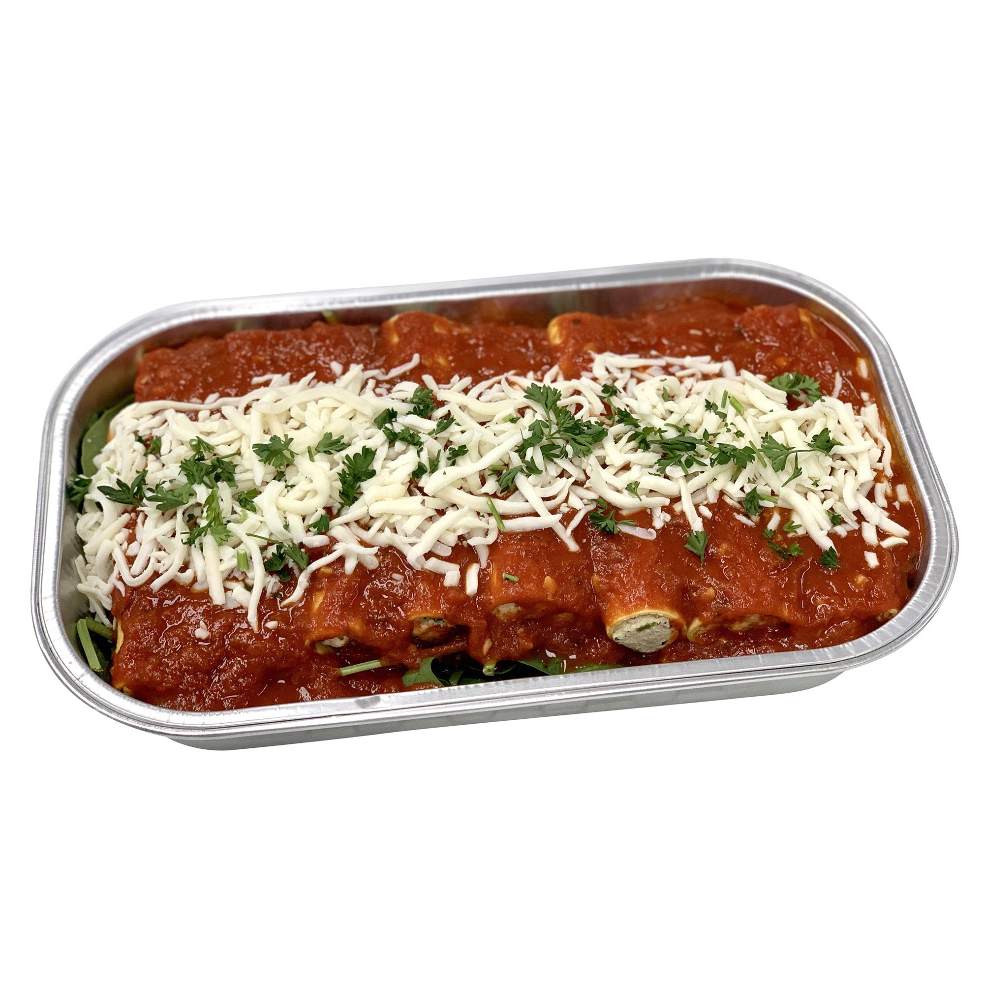 SPINACH AND CHEESE CANNELLONI W/ MARINARA SAUCE PER LB