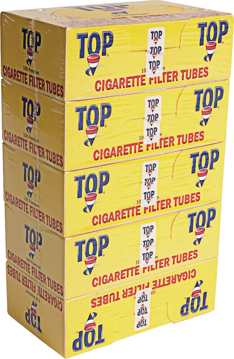 TOP FILTER CIGARETTE TUBES 5 BOXES, 100 CT EACH