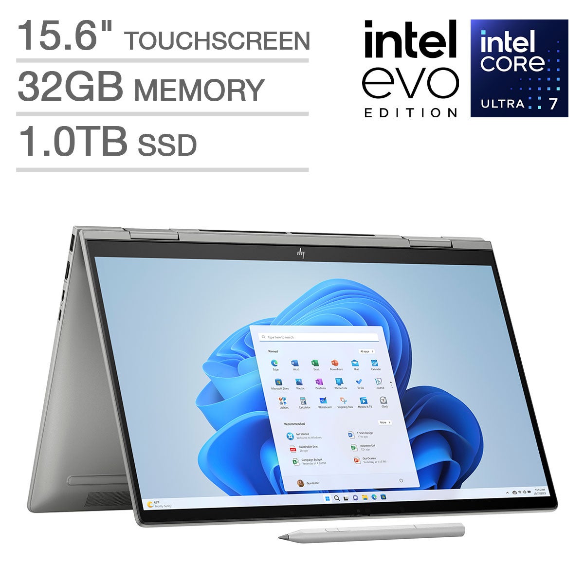 HP ENVY 15-FE1073CL 15.6¨ 2-IN-1 LAPTOP INTEL EVO PLATFORM >