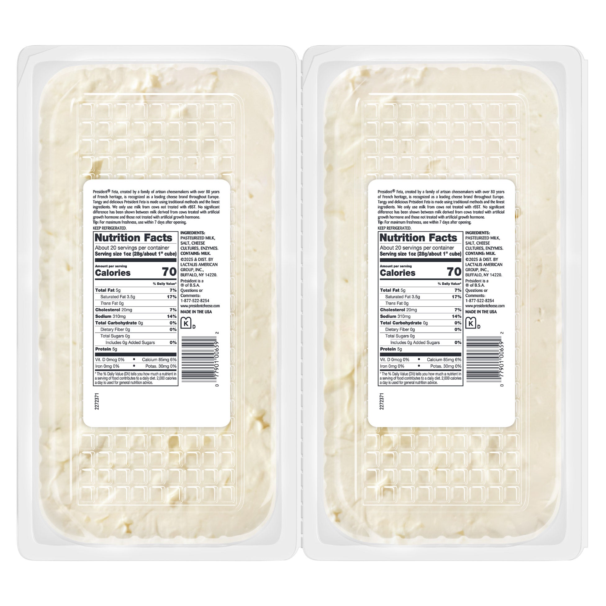 PRESIDENT FETA BLOCK 40OZ (2.5LBS)