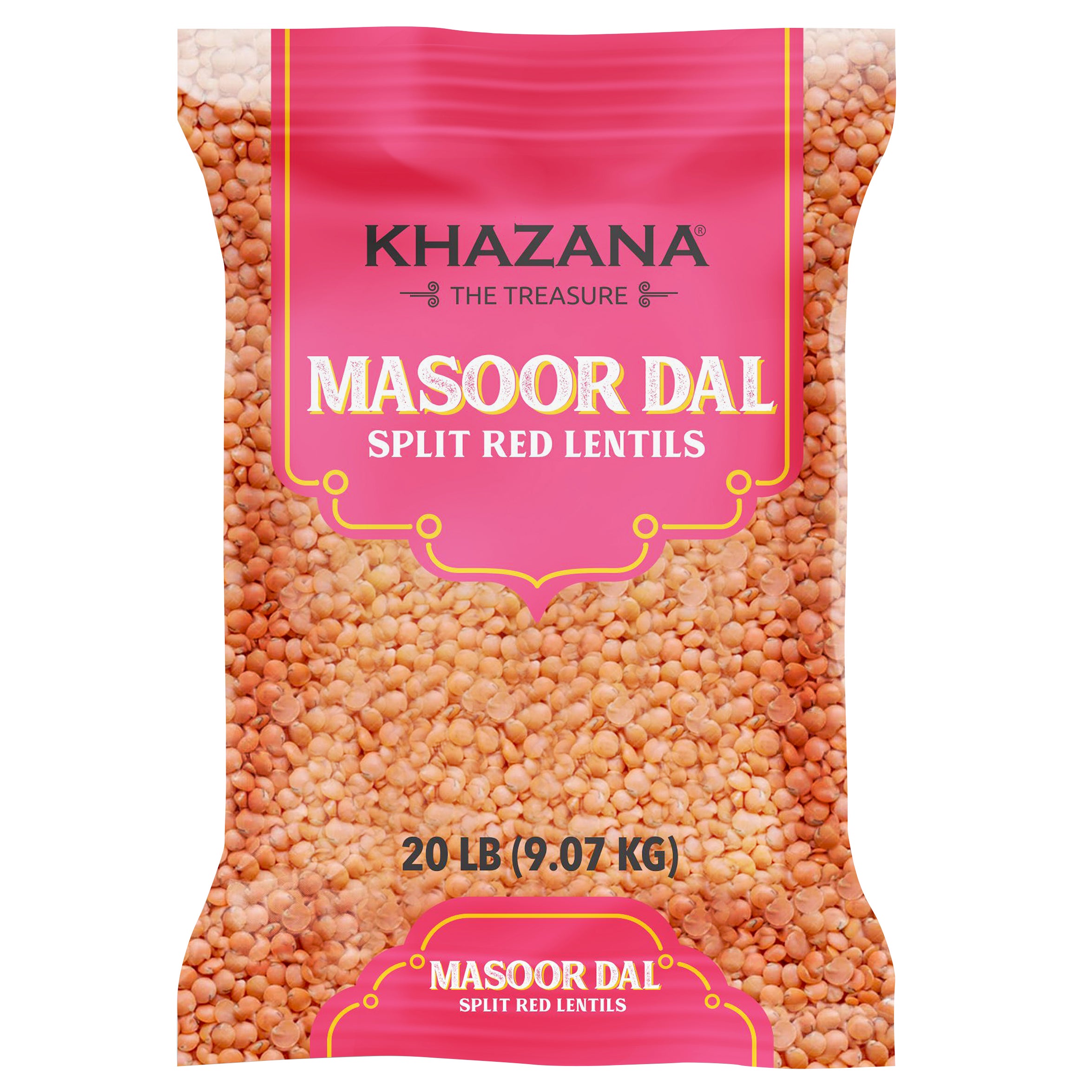 KHAZANA SPLIT RED LENTILS 20 LBS