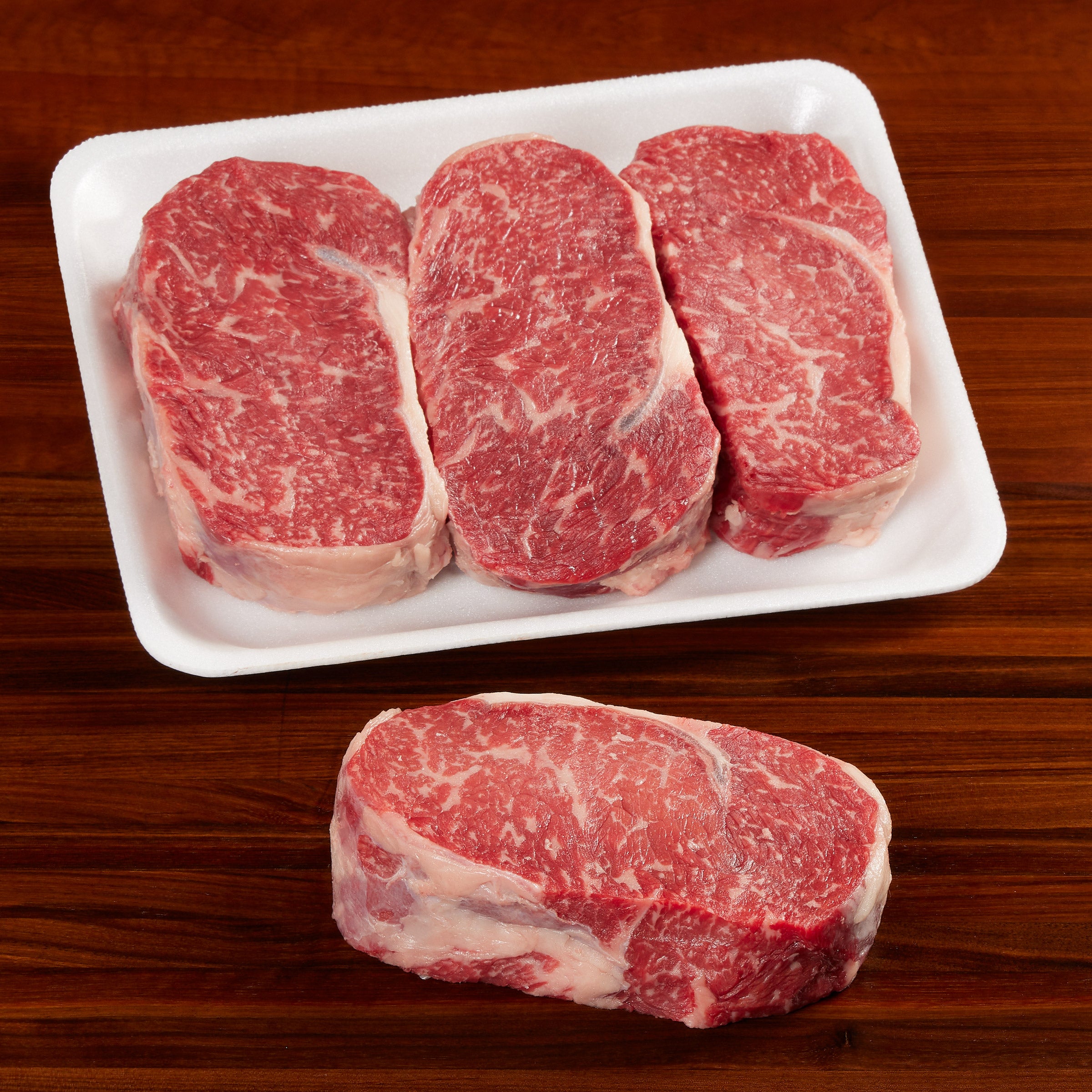 BEEF RIB EYE STEAK BONELESS AMERICAN WAGYU RESERVE PER LB - Image 1