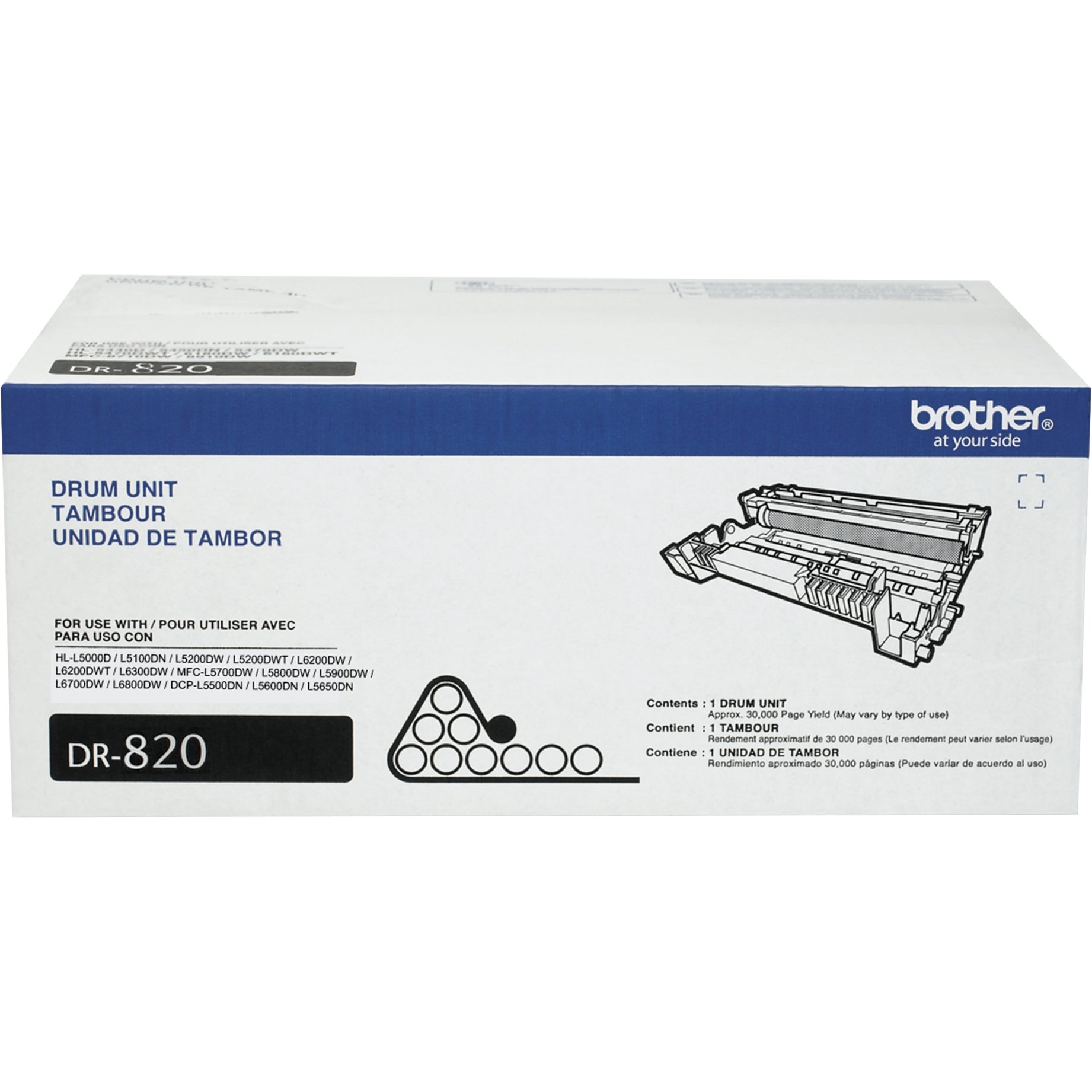 BROTHER BLACK DRUM CARTRIDGE BRTDR820