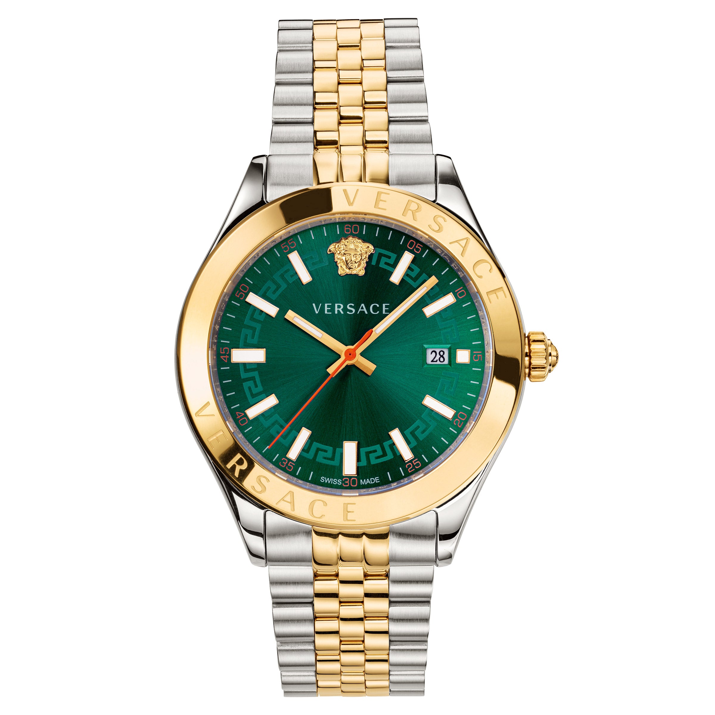 VERSACE HELLENYIUM GREEN SUNRAY DIAL QUARTZ WATCH - Image 1