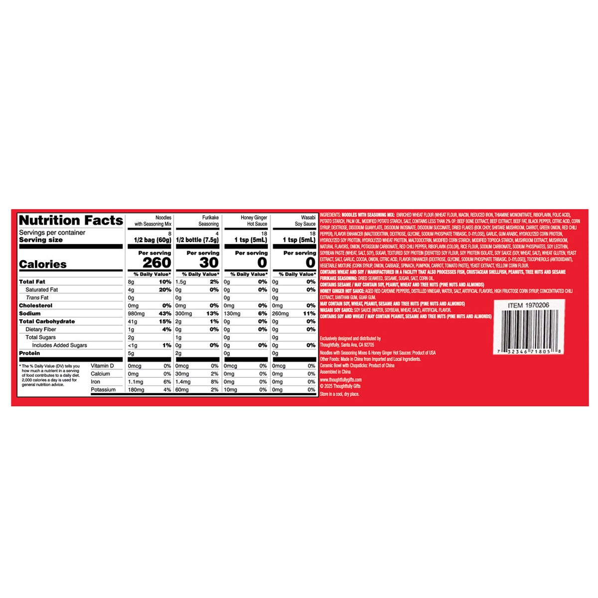 PANDA RAMEN BOWL SET WITH CHOPSTICKS 2/ 24.78 OZ