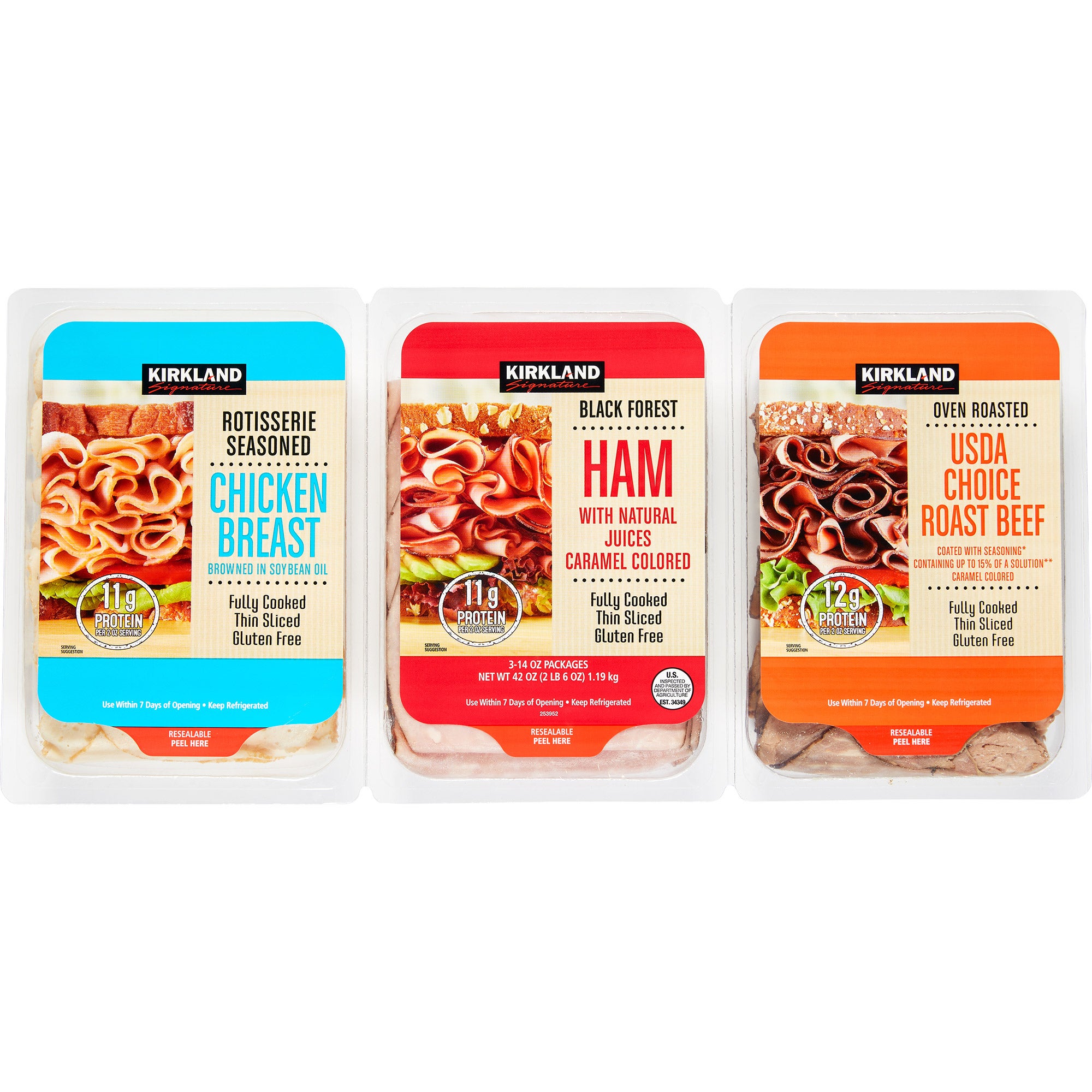 KIRKLAND SIGNATURE MEAT VARIETY PACK 3/14 OZ (2.625 LBS)