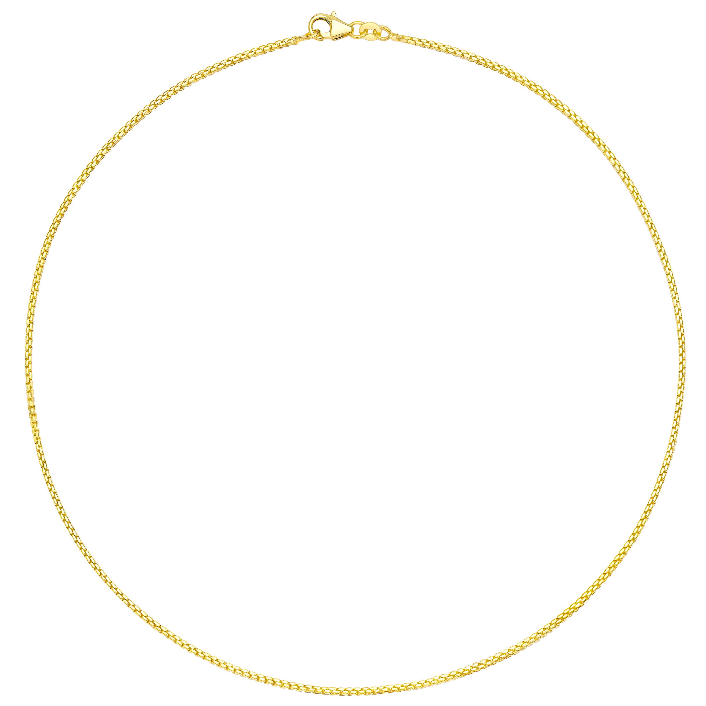 14KT YELLOW GOLD 18¨ ROUND BOX CHAIN MADE IN ITALY - Image 1