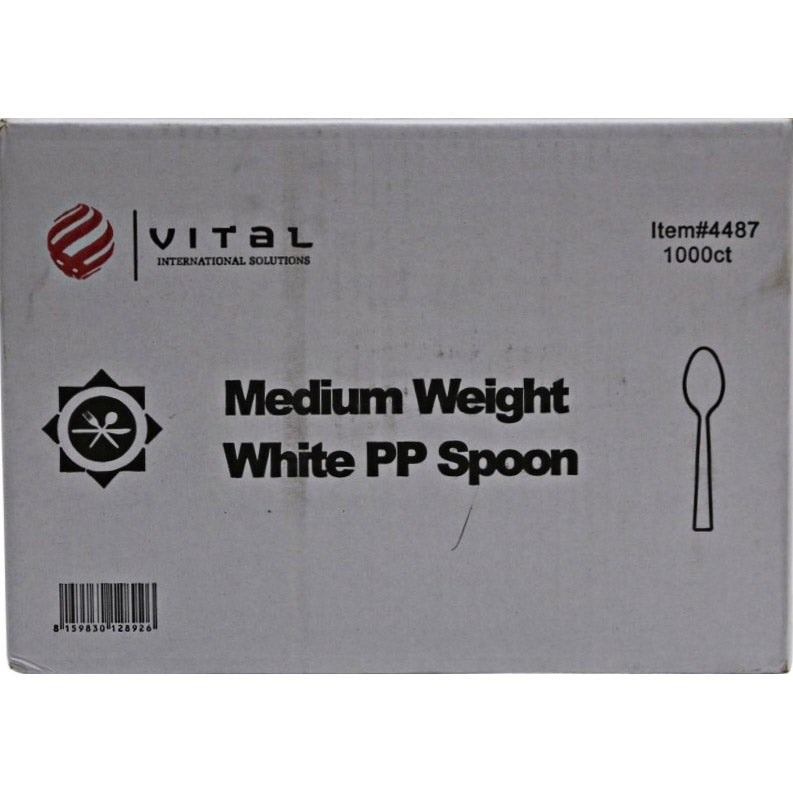 VITAL SOLUTIONS MEDIUM WEIGHT SPOON WHITE 1000 CT