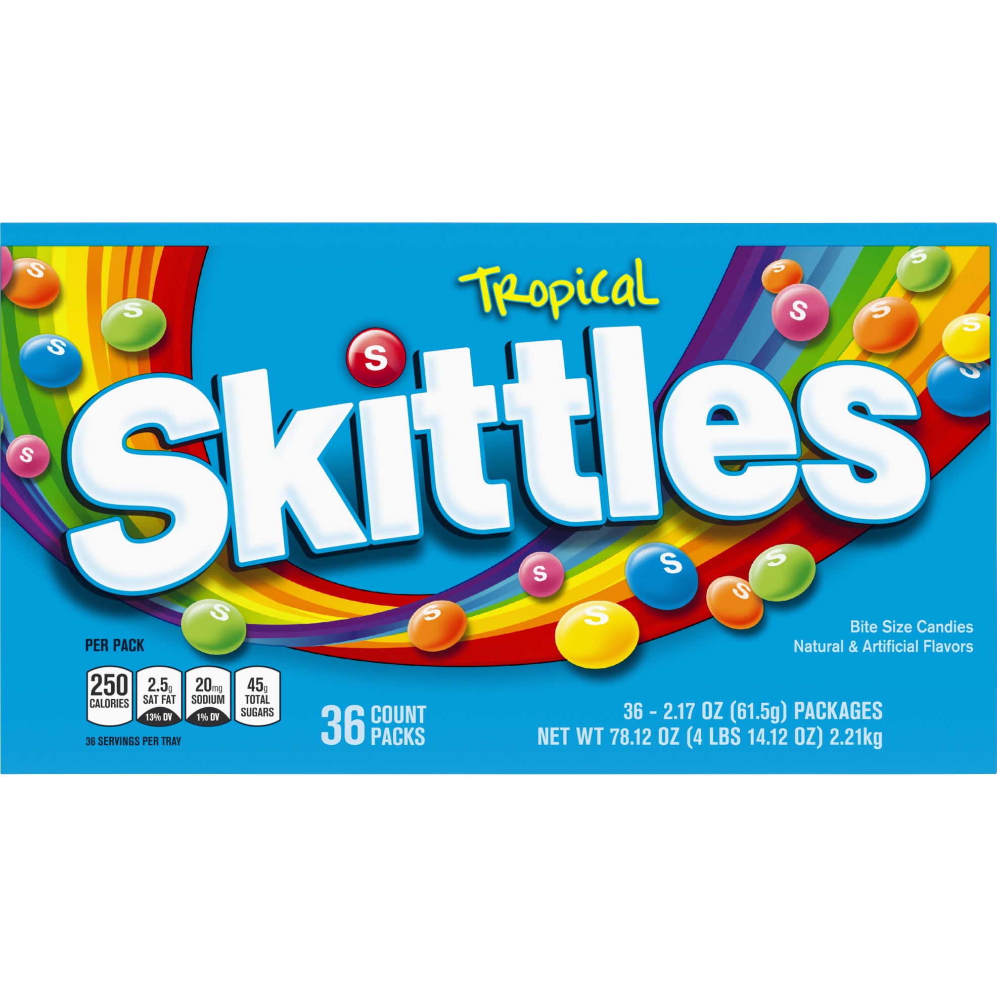 SKITTLES TROPICAL 36 CT/2.17 OZ