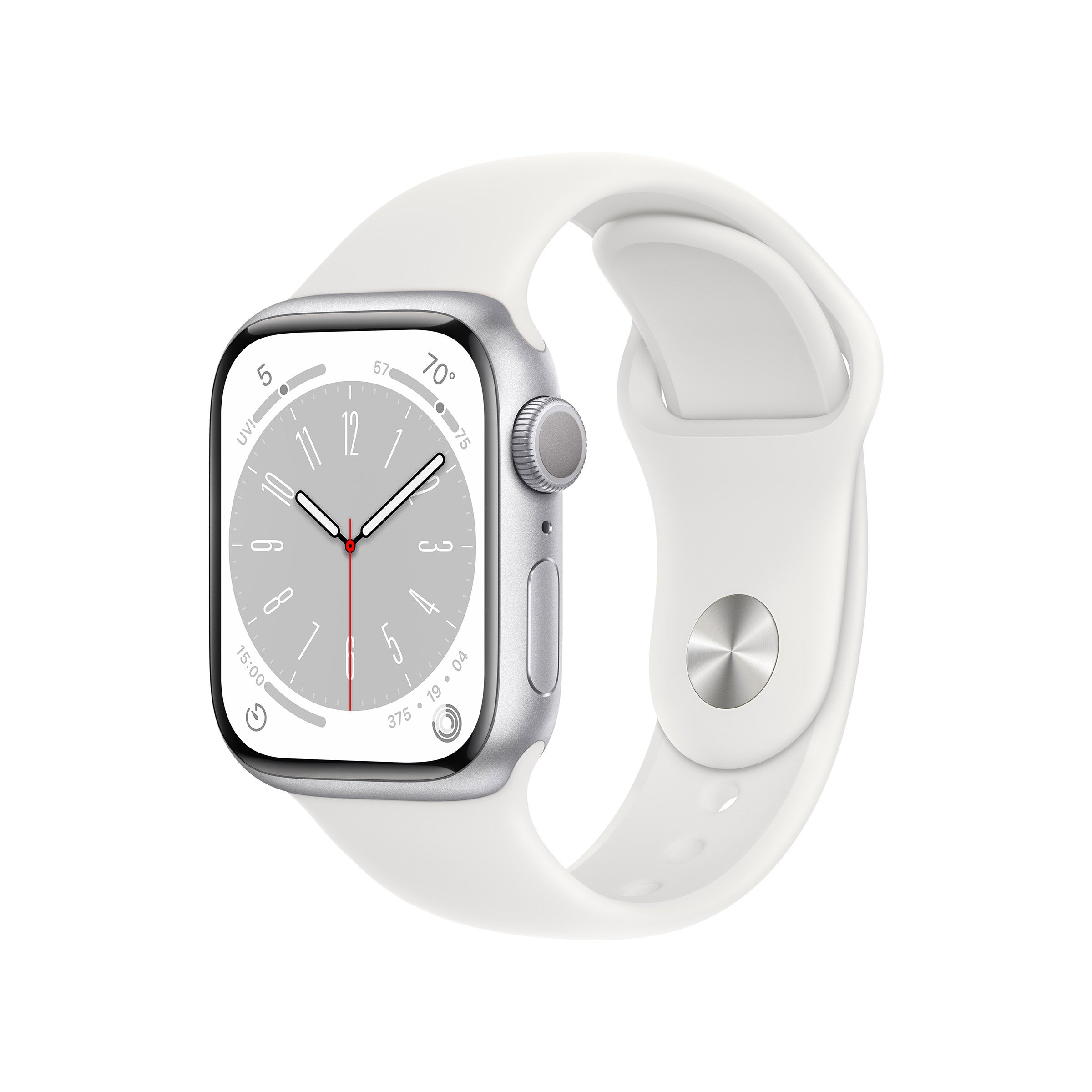 APPLE WATCH SERIES 8 SILVER/WHITE S/M BAND 41MM GPS MP6L3LL/A