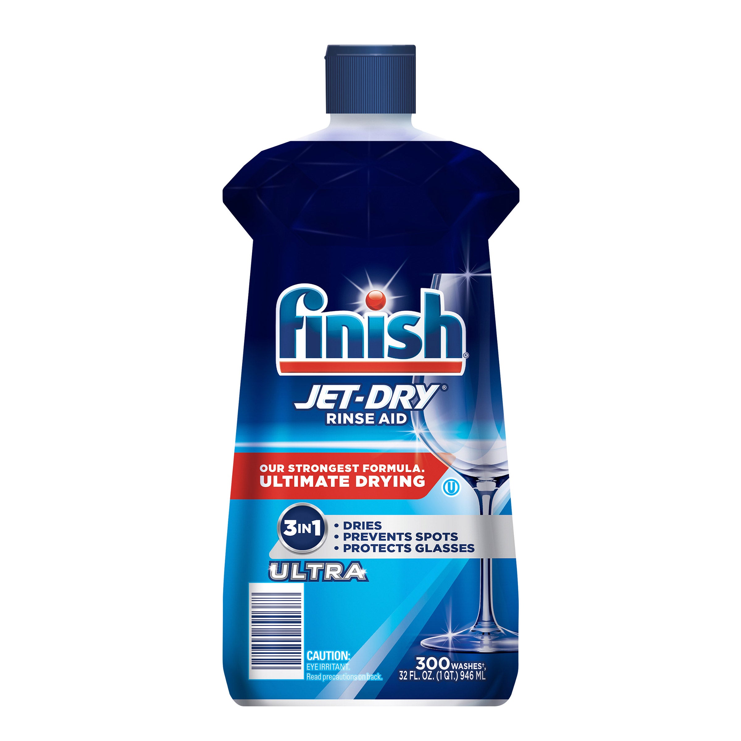 FINISH JET DRY ULTRA RINSE AID 300 WASHES 32 FL OZ (1 QUART) - Image 1