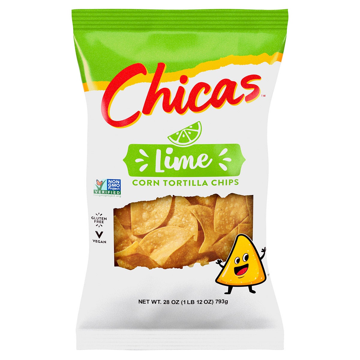 CHICAS LIME TORTILLA CHIPS 28 OOUNCES