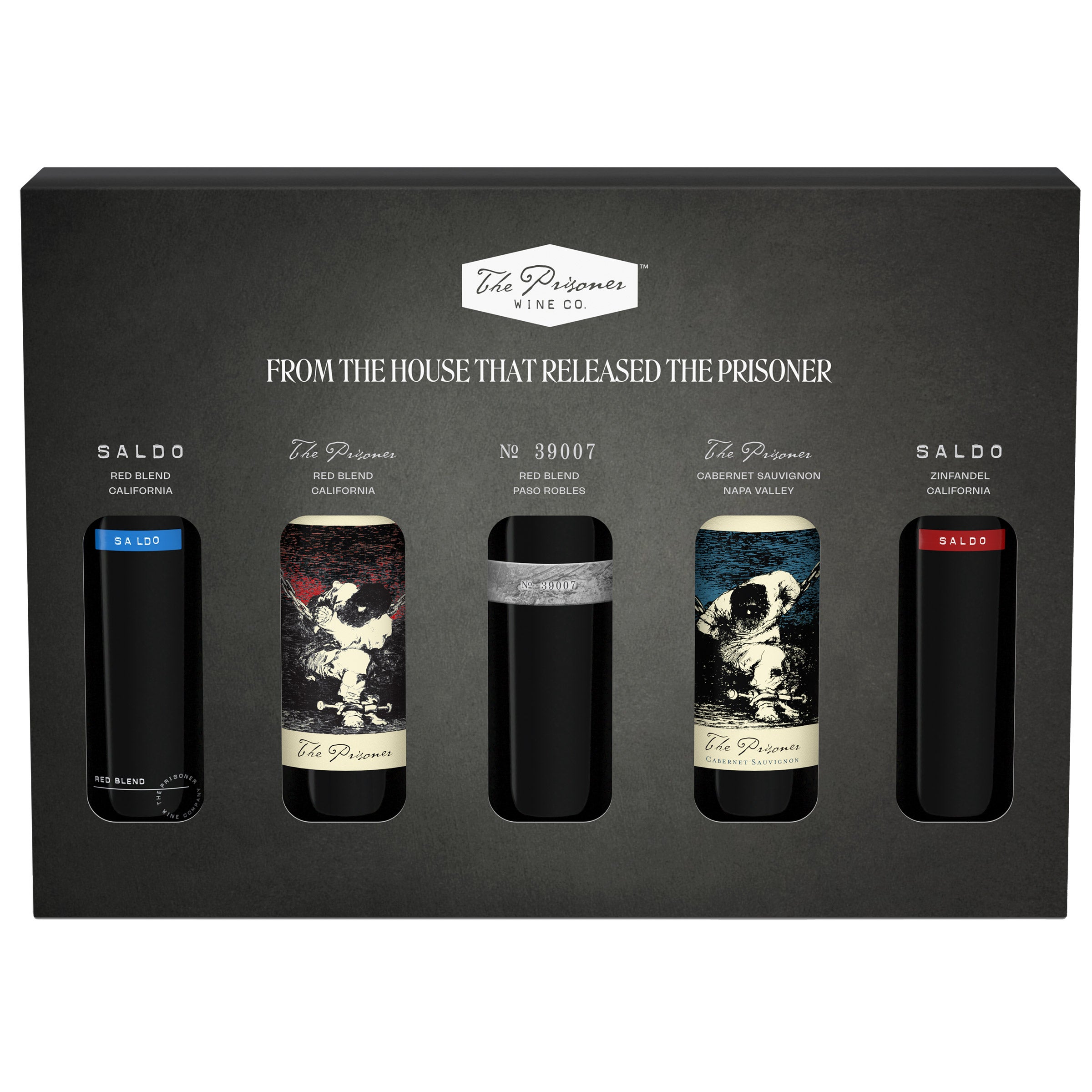 THE PRISONER WINE CO 5 BOTTLE VARIETY PACK CALIFORNIA 5/750ML - Image 1