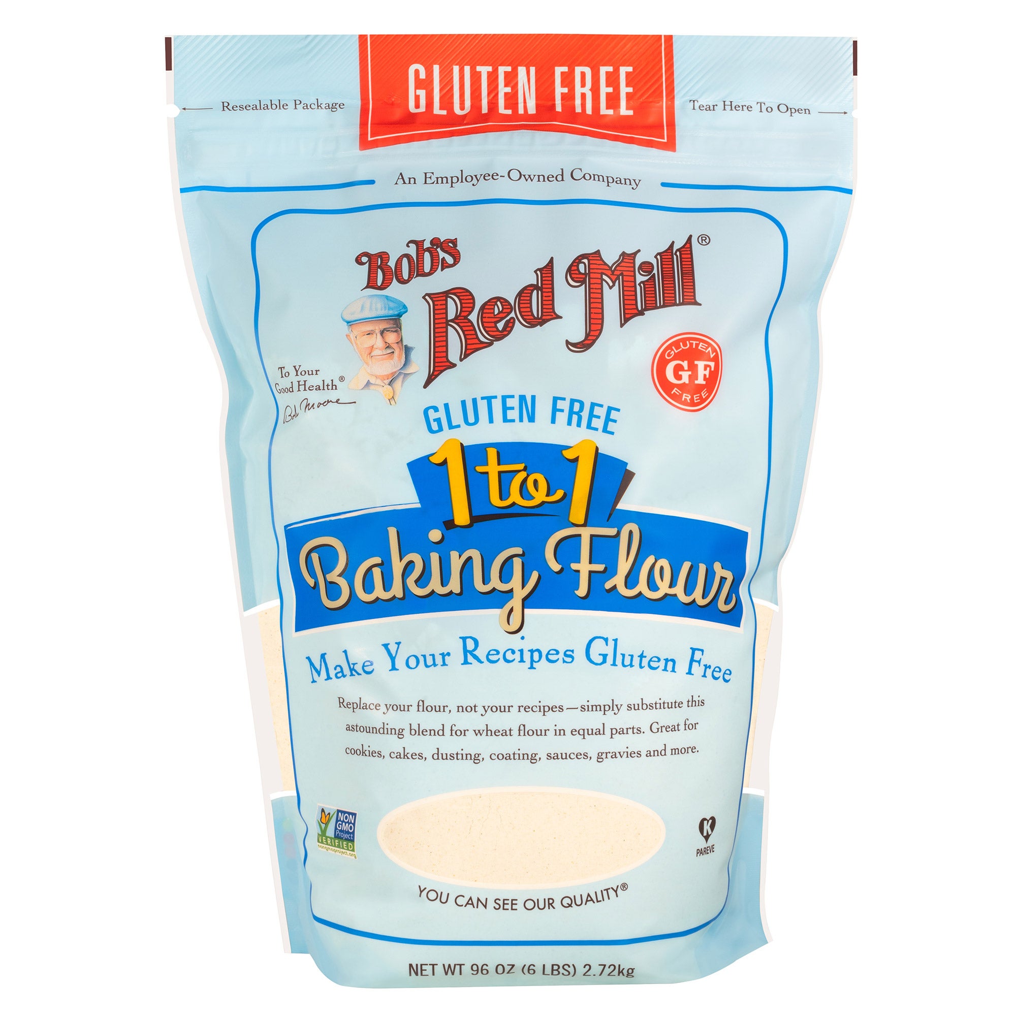 BOB'S RED MILL GLUTEN FREE 1 TO 1 BAKING FLOUR 6 LBS - Image 1