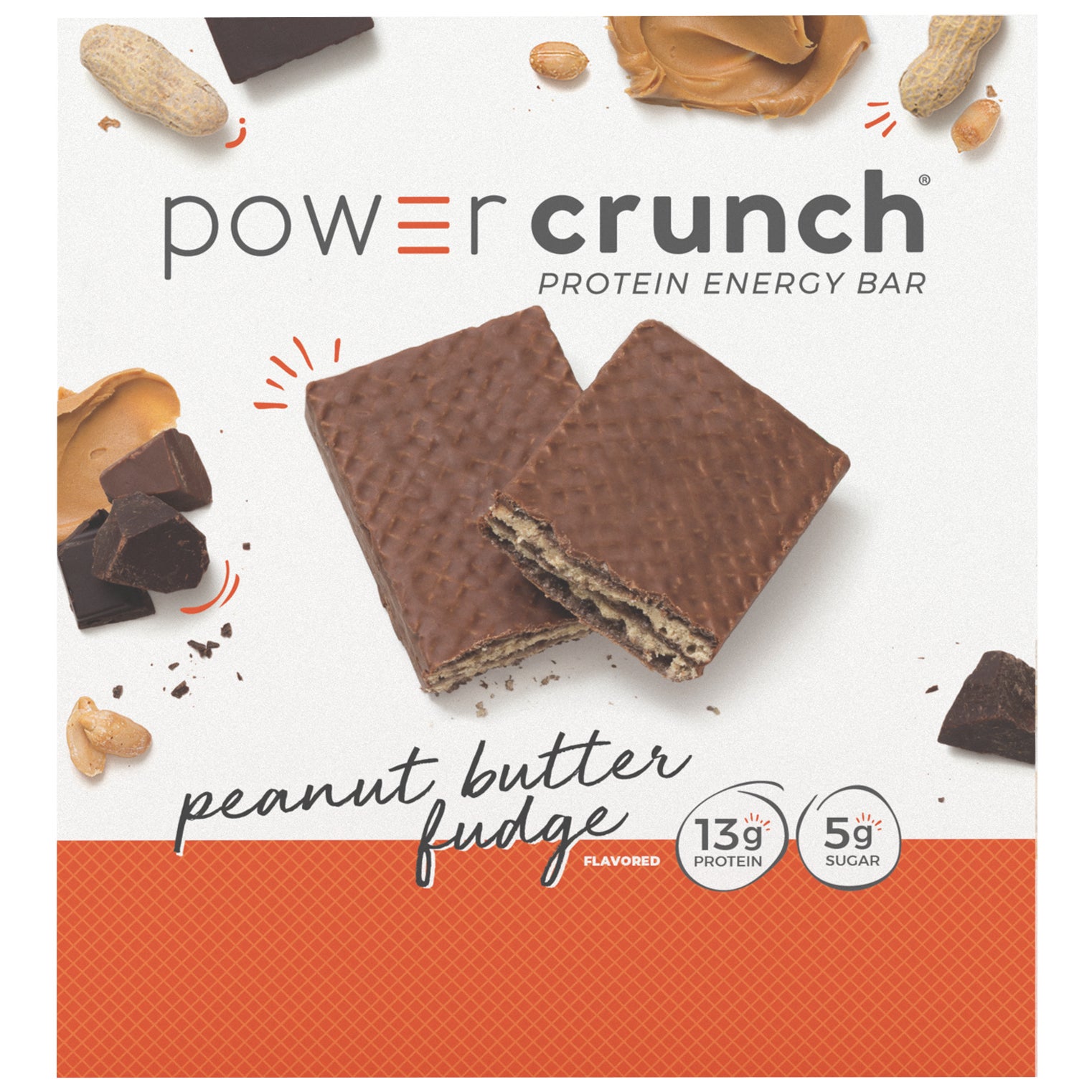 POWER CRUNCH PEANUT BUTTER FUDGE 12/1.4 OZ (1.05 LB) - Image 1