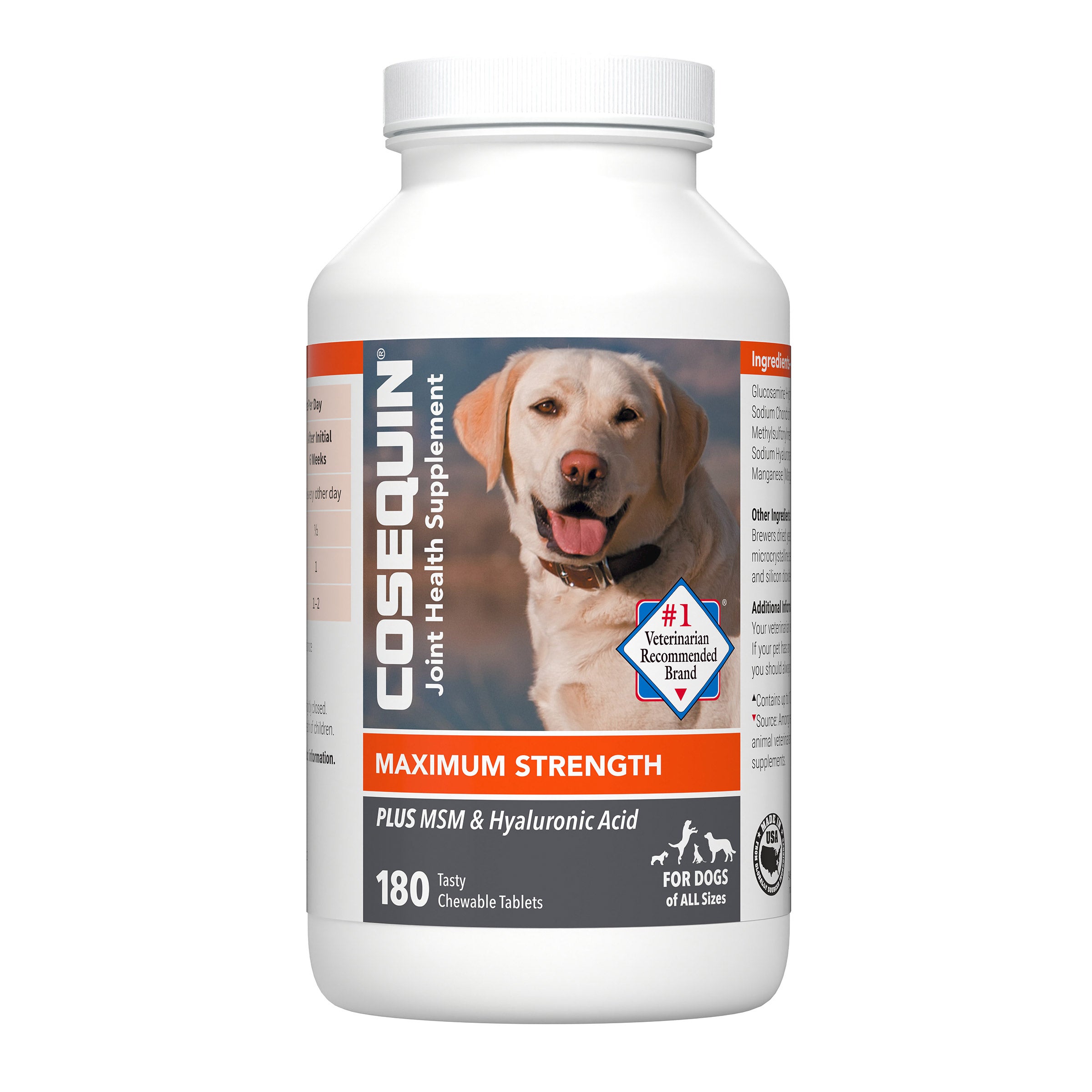 NUTRAMAX LABS COSEQUIN PLUS MSM & HA 180 COUNT
