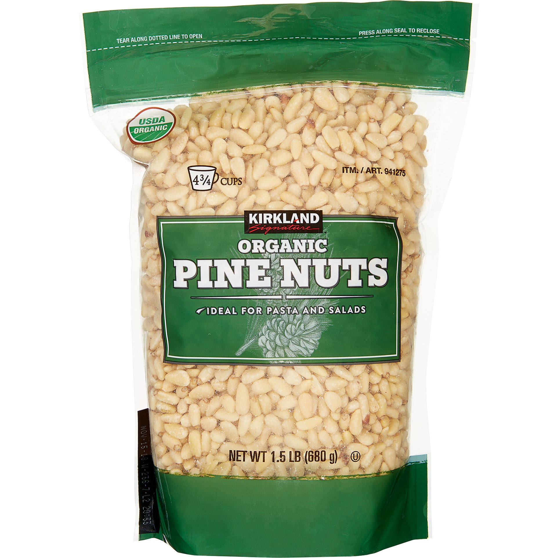 KIRKLAND SIGNATURE ORGANIC PINE NUTS 24 OZ