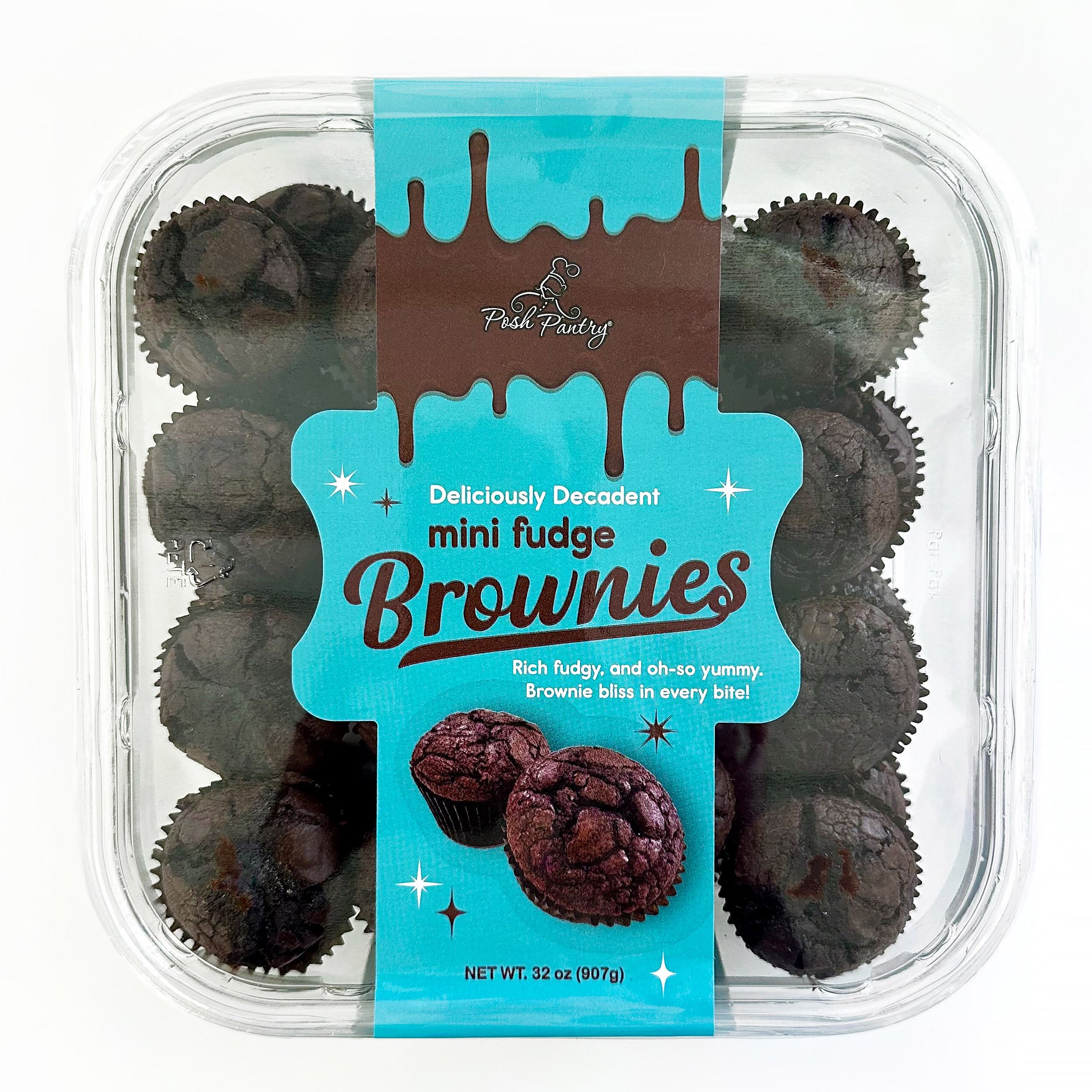 MINI GOURMET FUDGE BROWNIE BITES 32 OZ