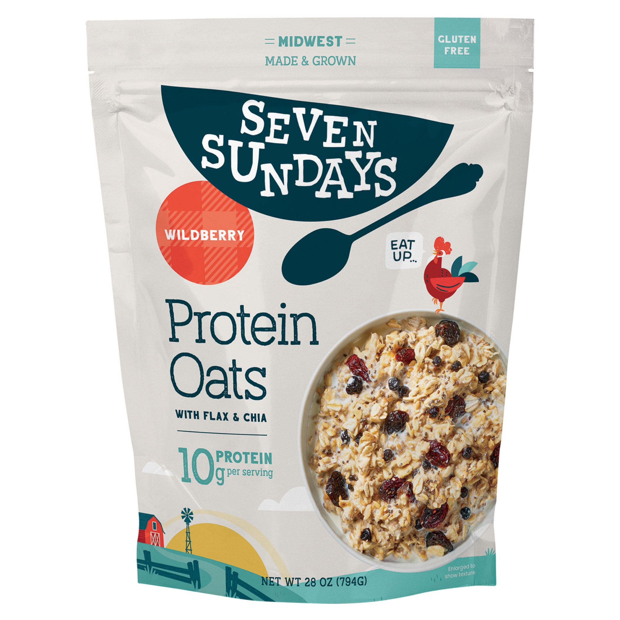 SEVEN SUNDAYS WILDBERRY PROTEIN OATS 28 OZ