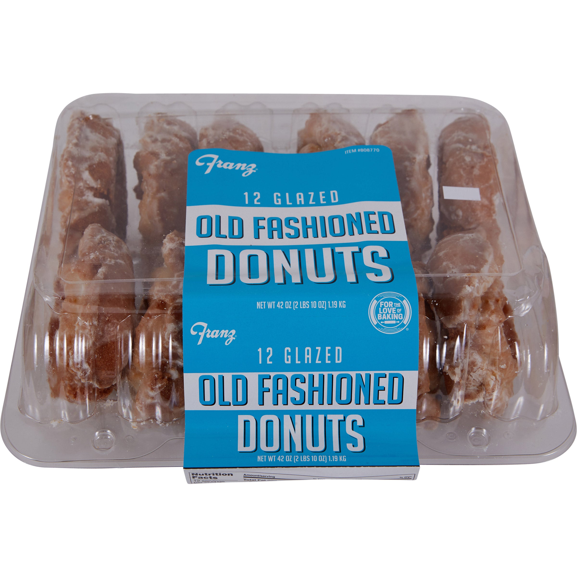 FRANZ JUMBO GLAZED OLD-FASHIONED DONUTS 12 CT