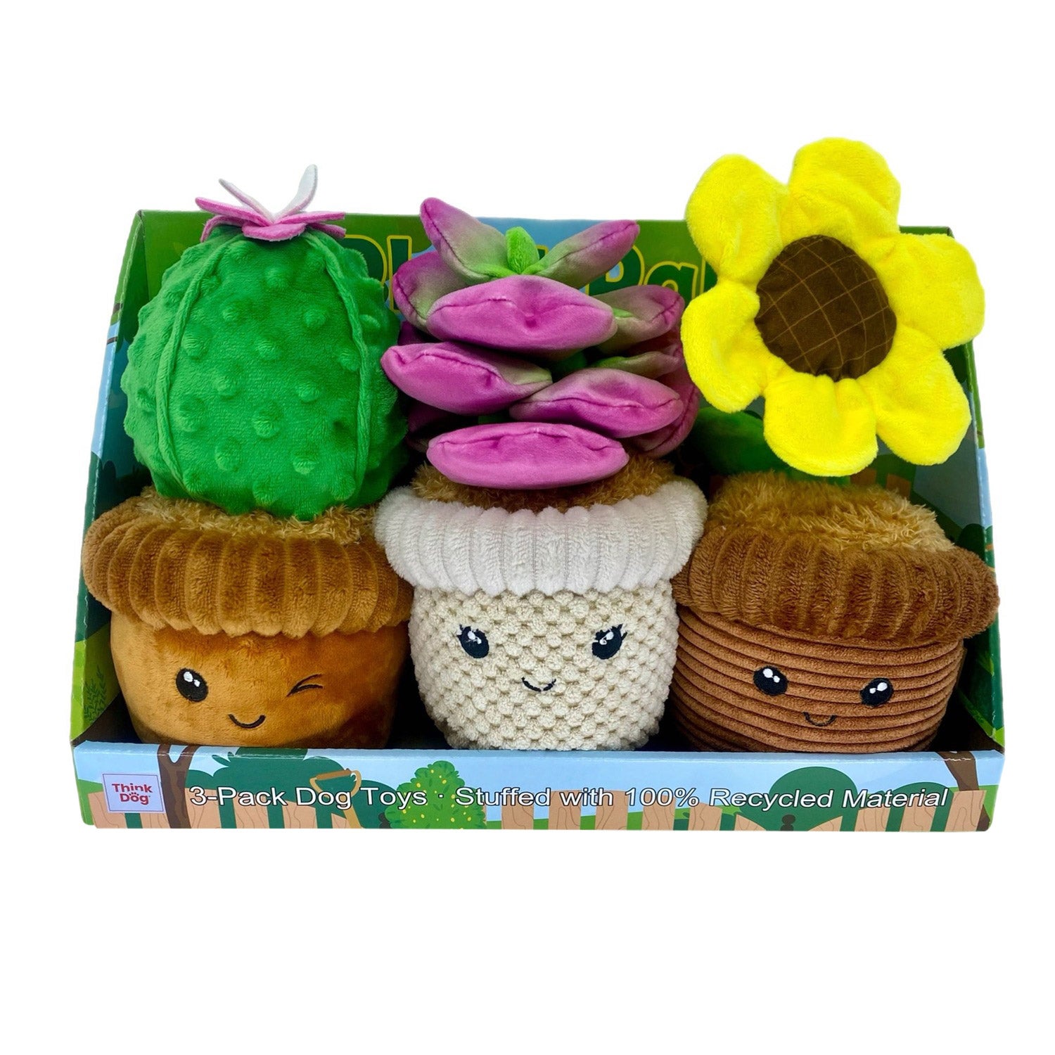 DELCA PLANT PALS 3 PACK DOG TOYS