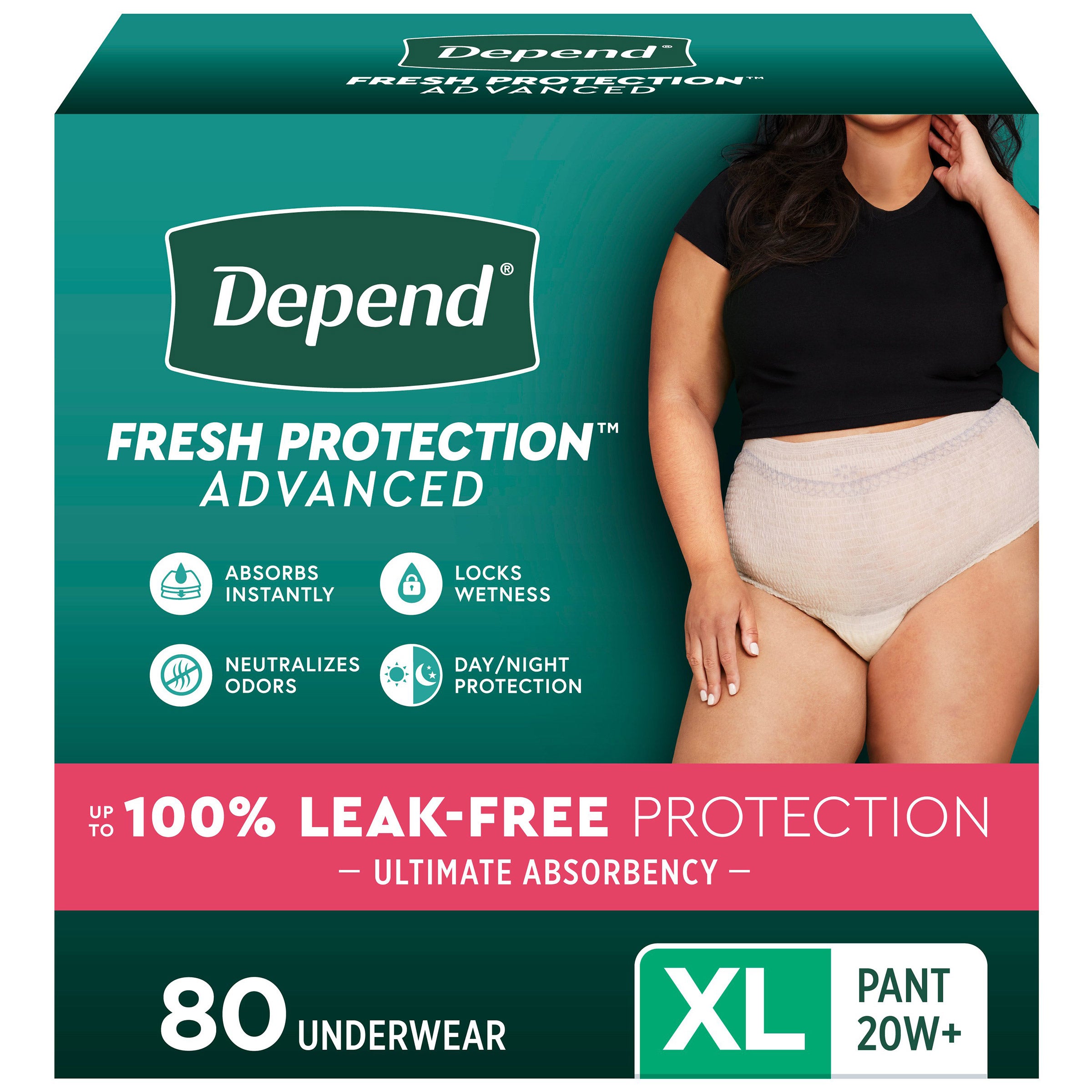 DEPEND ULTIMATE UNDERWEAR WOMENS X-LARGE 80 CT
