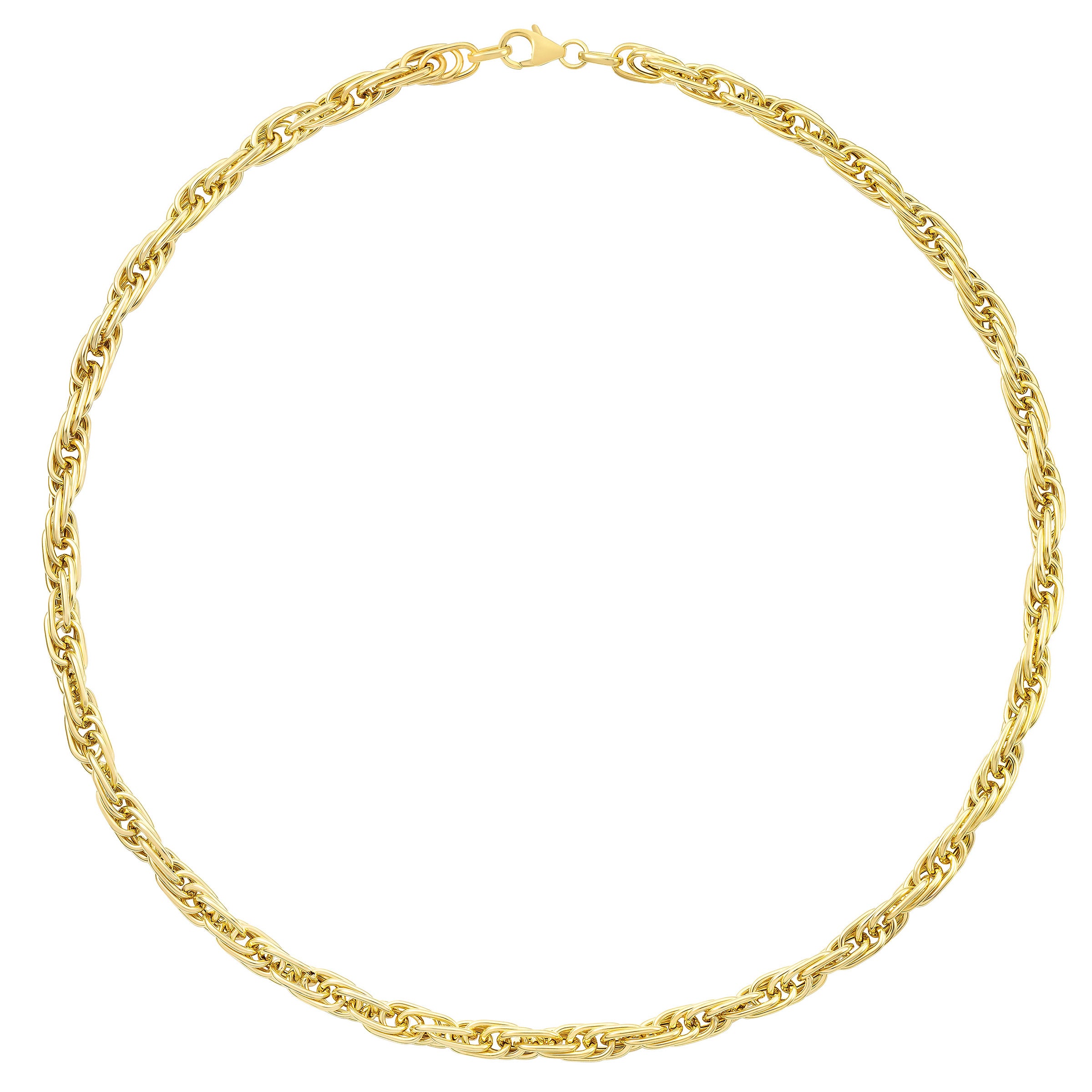 14KT YELLOW GOLD 18¨ LINK TWIST NECKLACE MADE IN ITALY - Image 1