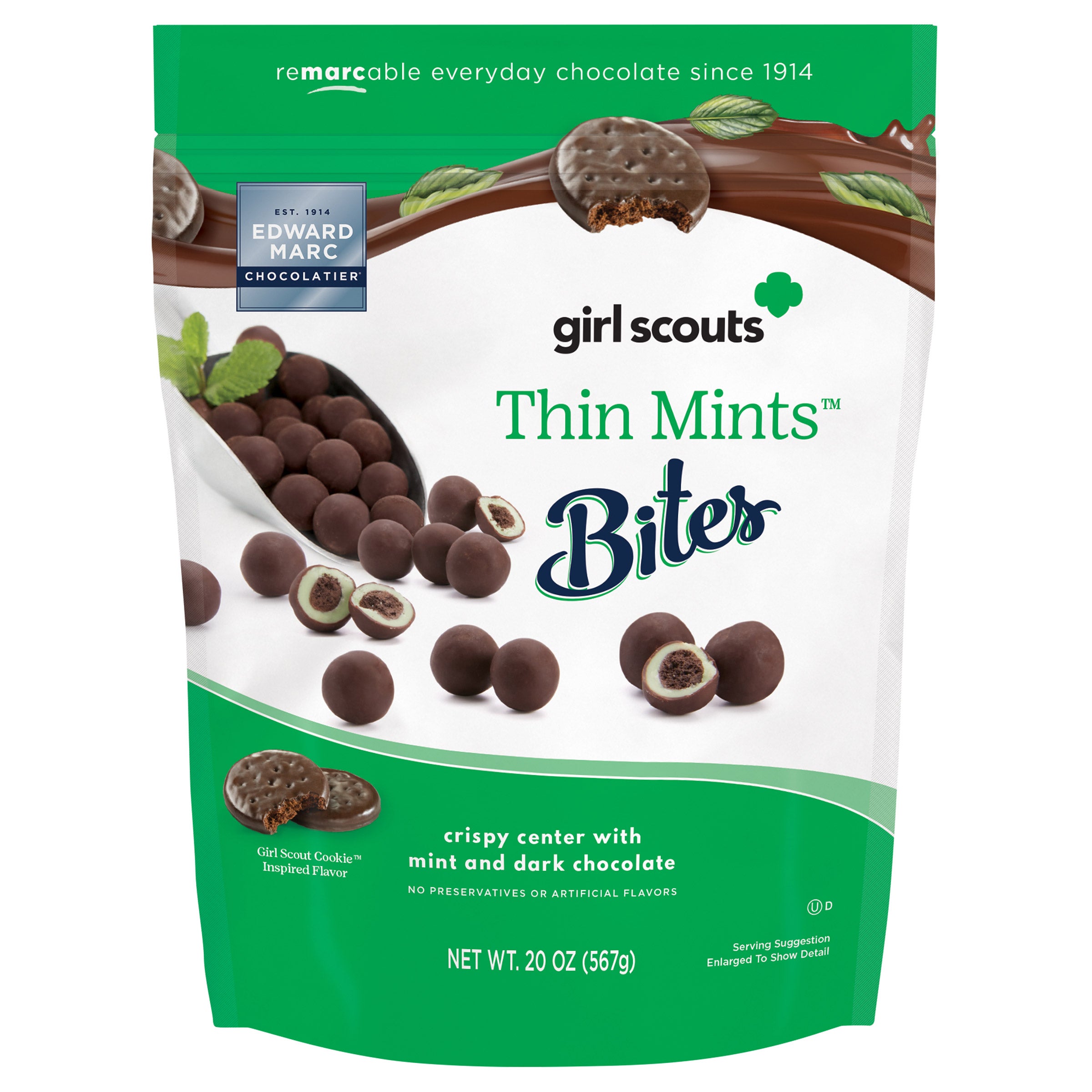 EDWARD MARC THIN MINT BITES 20 OUNCE BAG